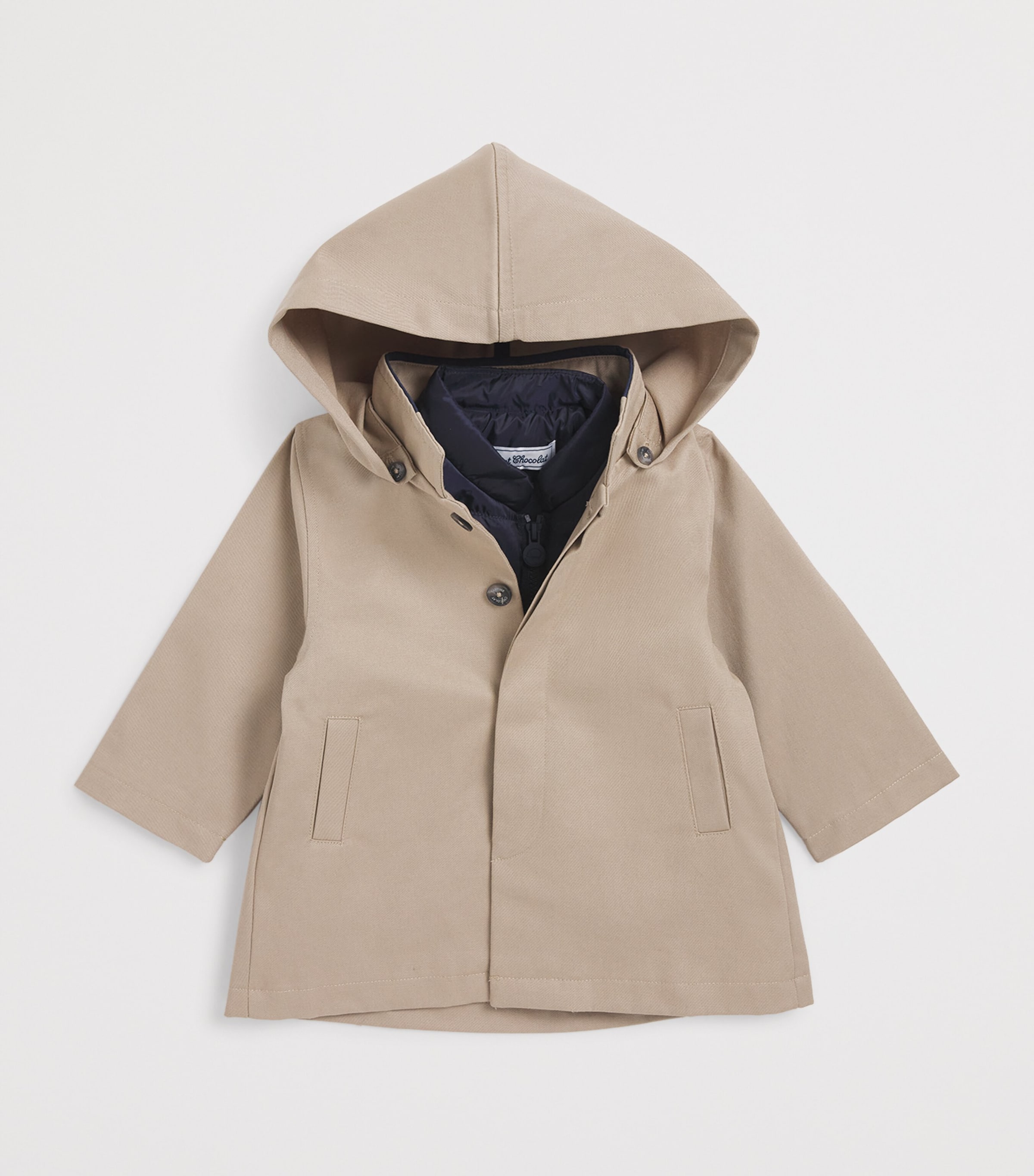 Hooded Trench Coat (3 Months - 4 Years) 17SABLE Image 3