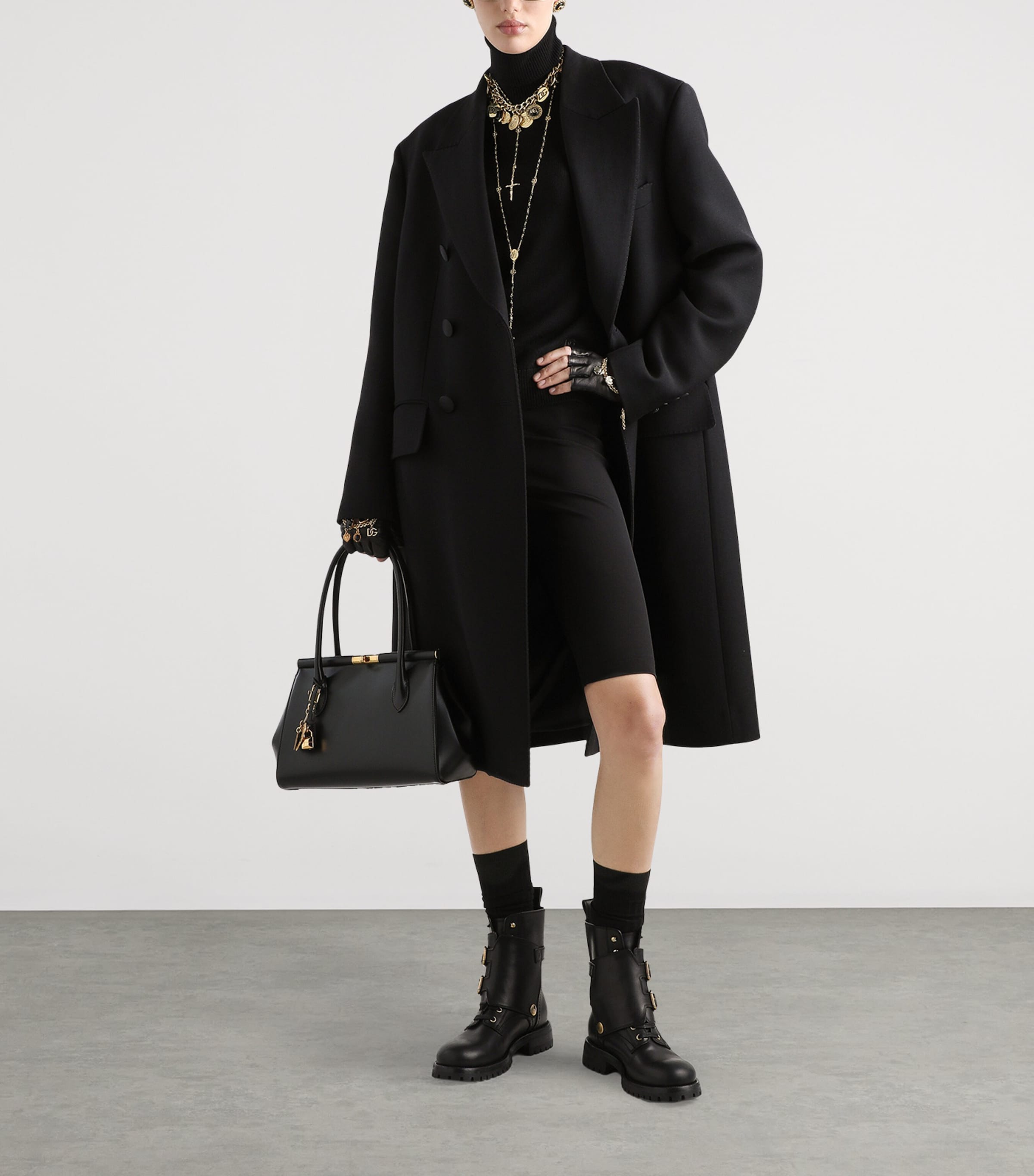 Cropped Leggings N0000-BLACK Image 2