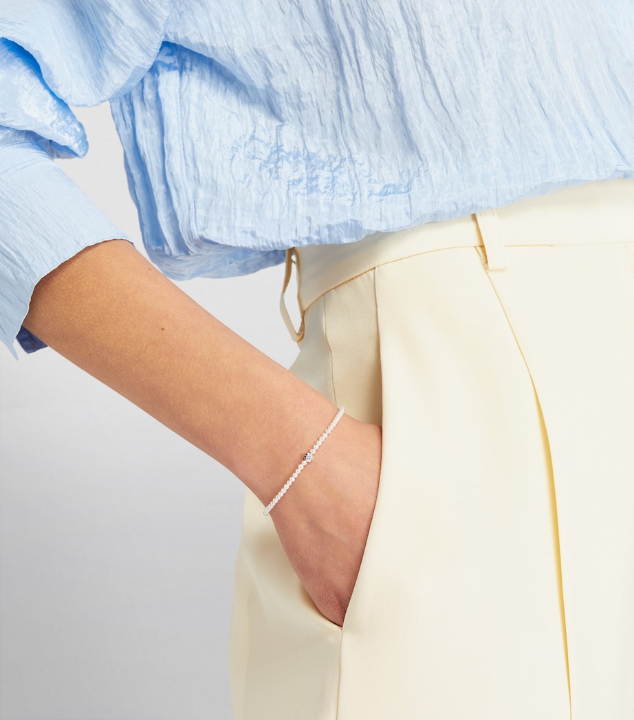 White Gold, Diamond and Pearl Bébé Pure Bracelet PEARL Image 4