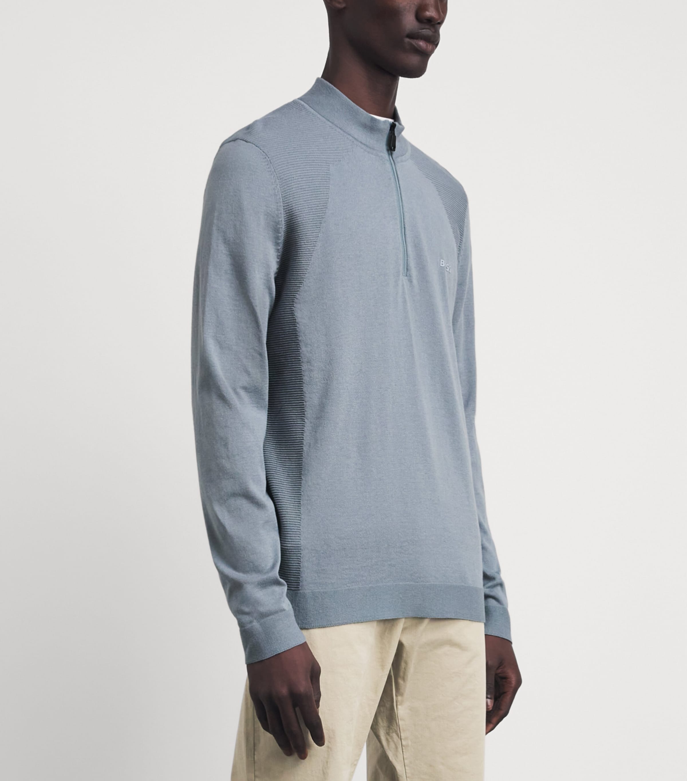 BOSS Mens Momentum Lite Sweatshirt Dark Grey Image 4