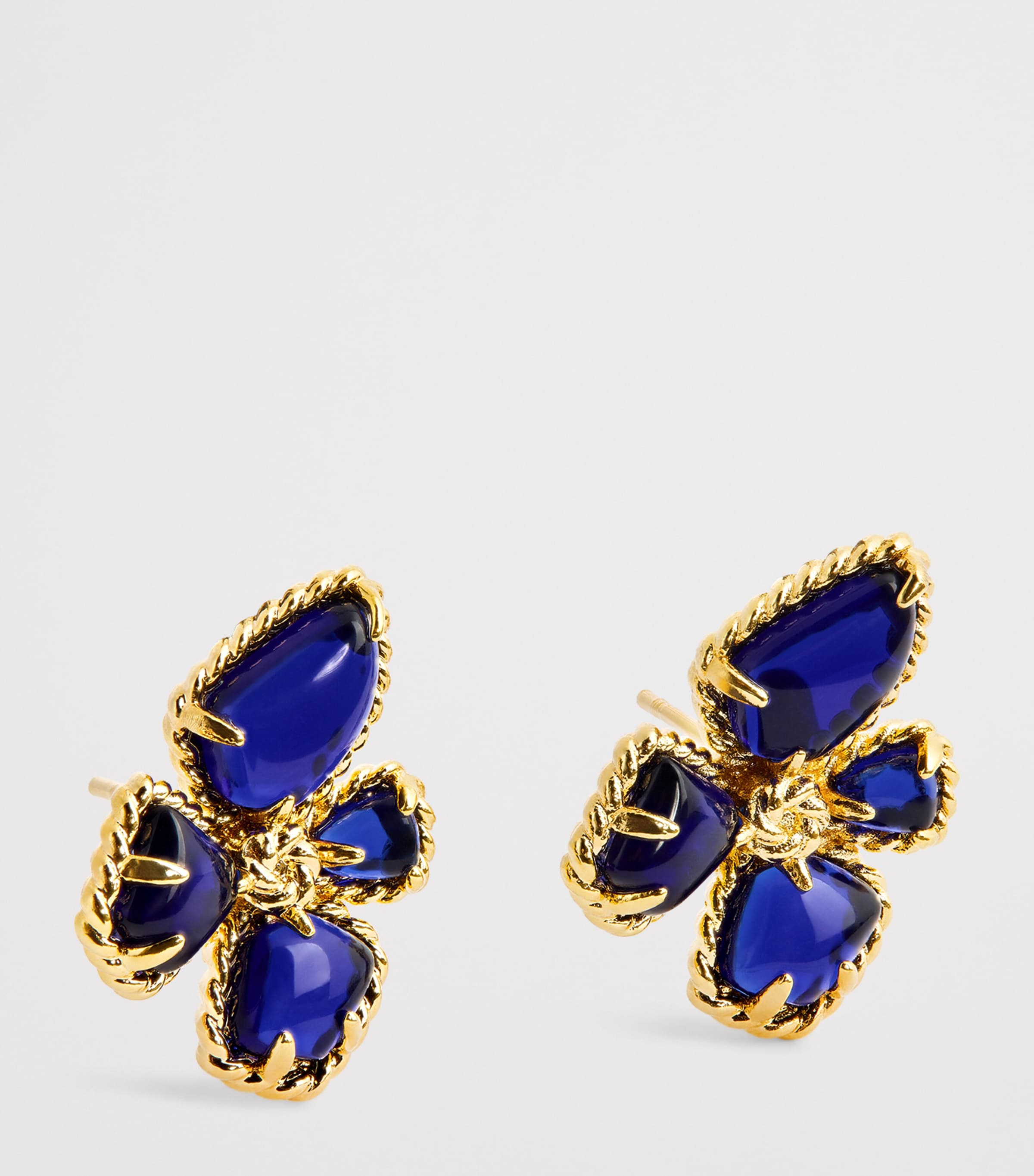 Bloom Stud Earrings GOBLU/GOLD/BLUE Image 3