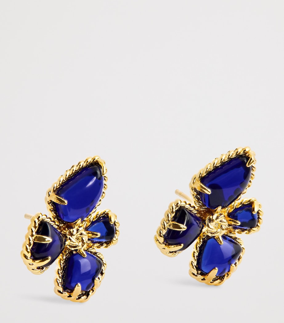 Bloom Stud Earrings GOBLU/GOLD/BLUE Image 3