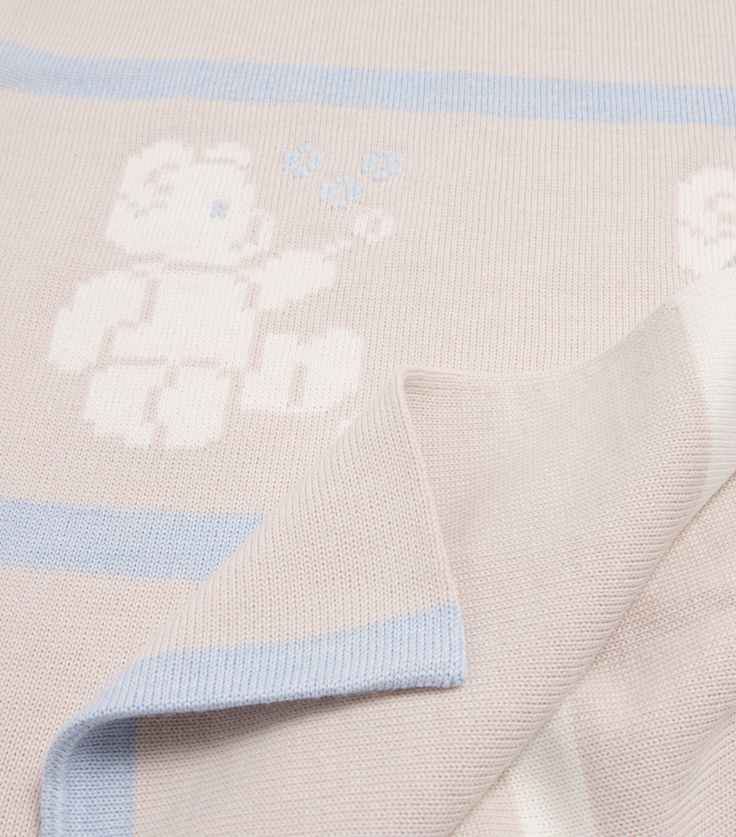 Wool-Blend Jacquard Teddy Blanket BGE-DI Image 3