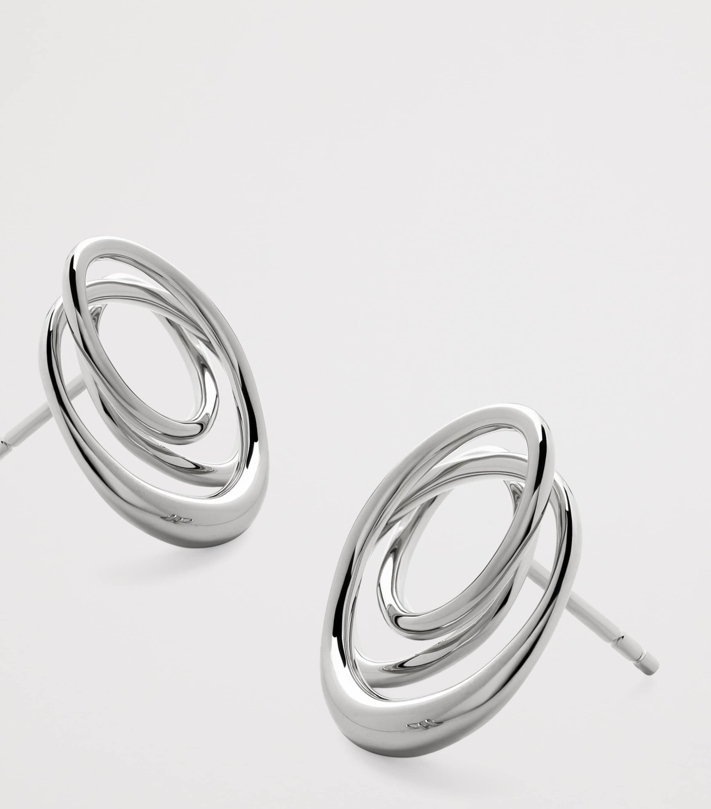 Sterling Silver Nura Earrings STERLING SILVER Image 2