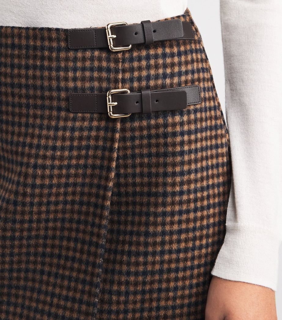 Claudie Pierlot Womens Wool-Blend Check Mini Skirt Dual Color Image 3