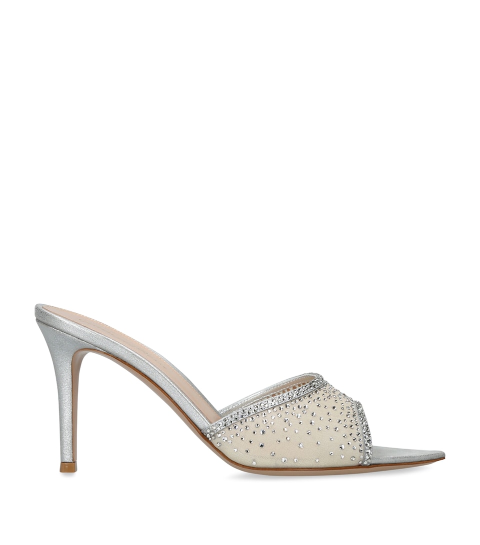 Embellished Rania Heeled Mules 85