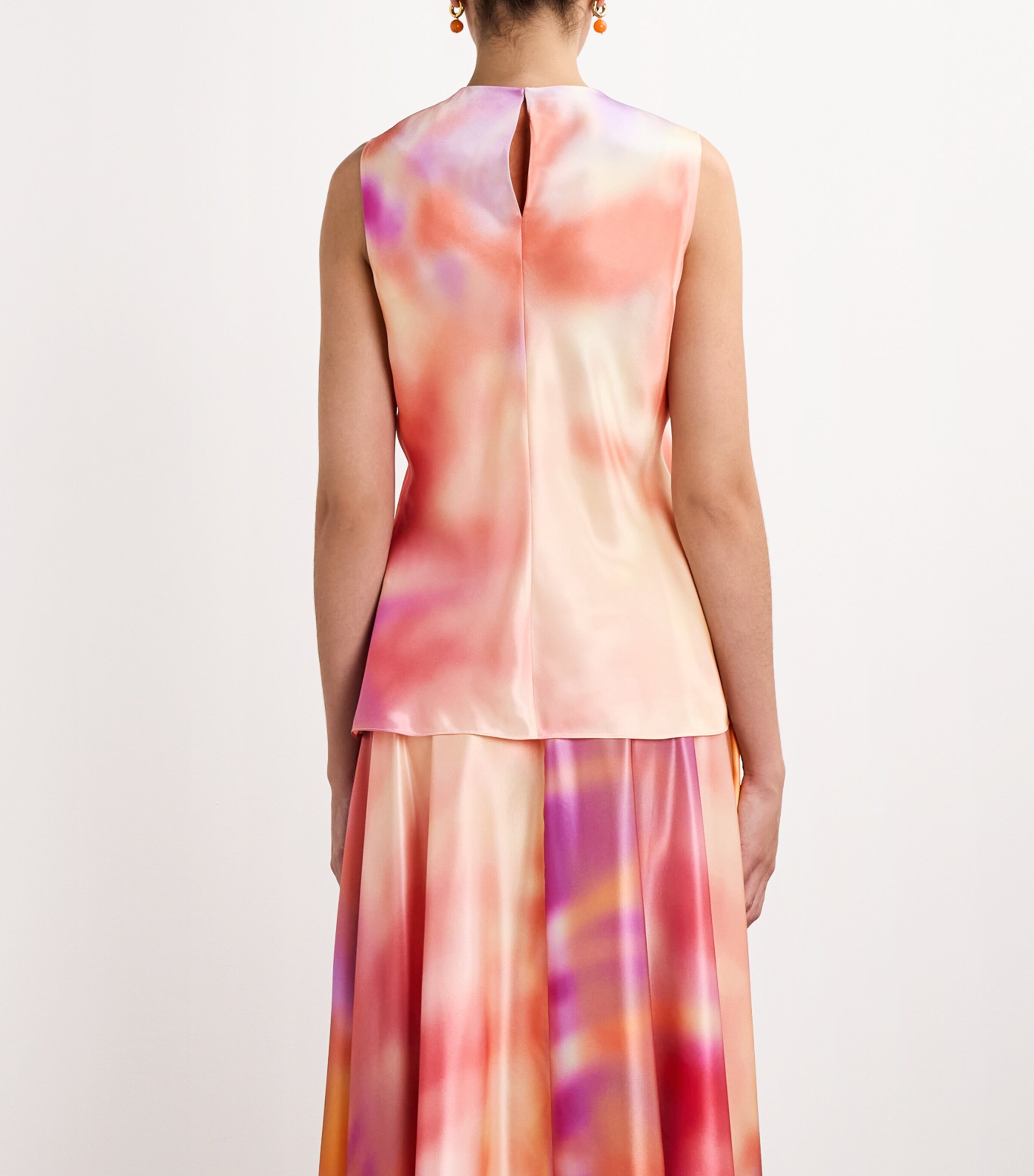 Roksanda Womens Satin Kiara Blouse Wisteria / Pina Image 4