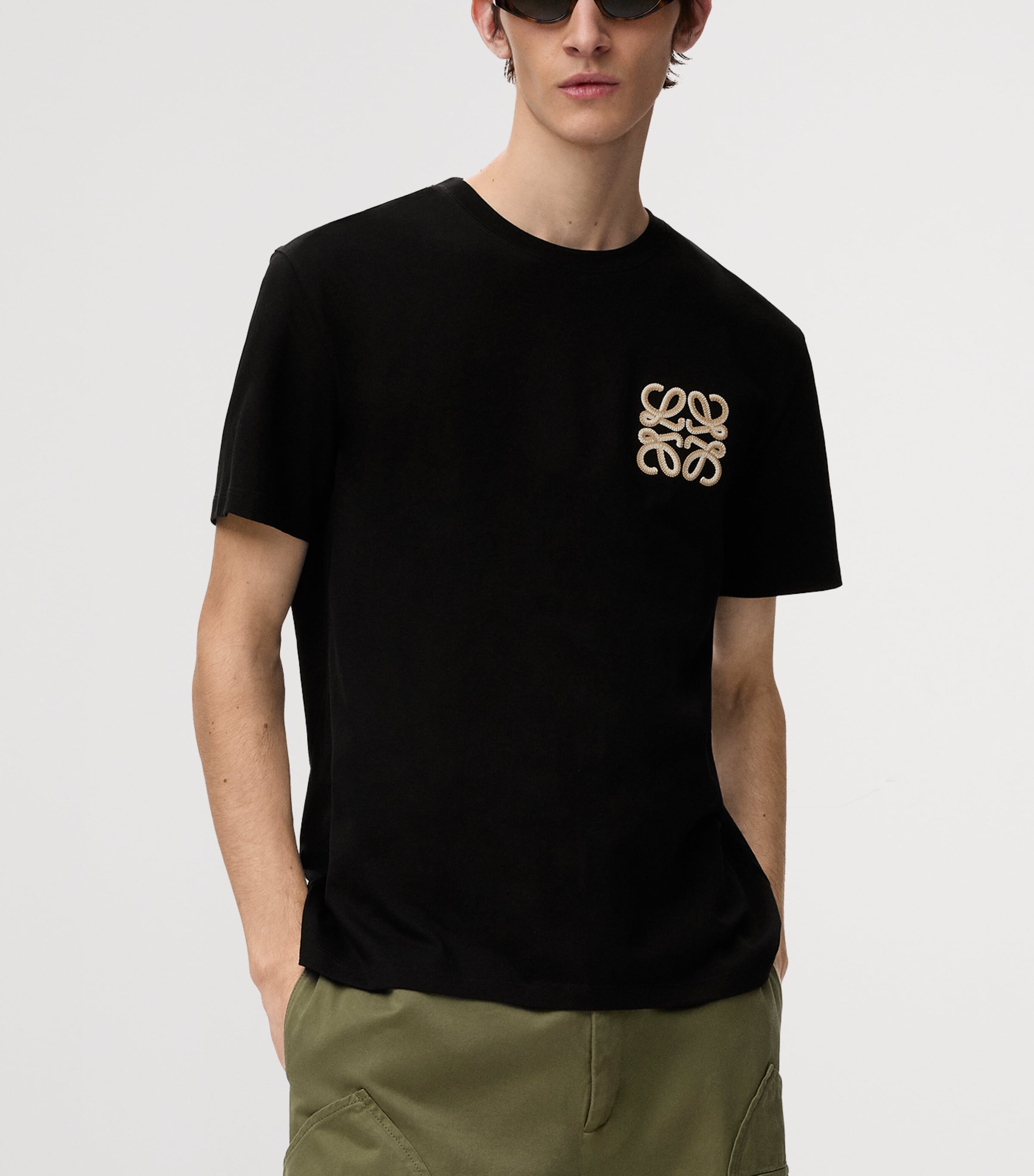 LOEWE Mens x Paula's Ibiza Anagram Relaxed T-Shirt Black Image 3