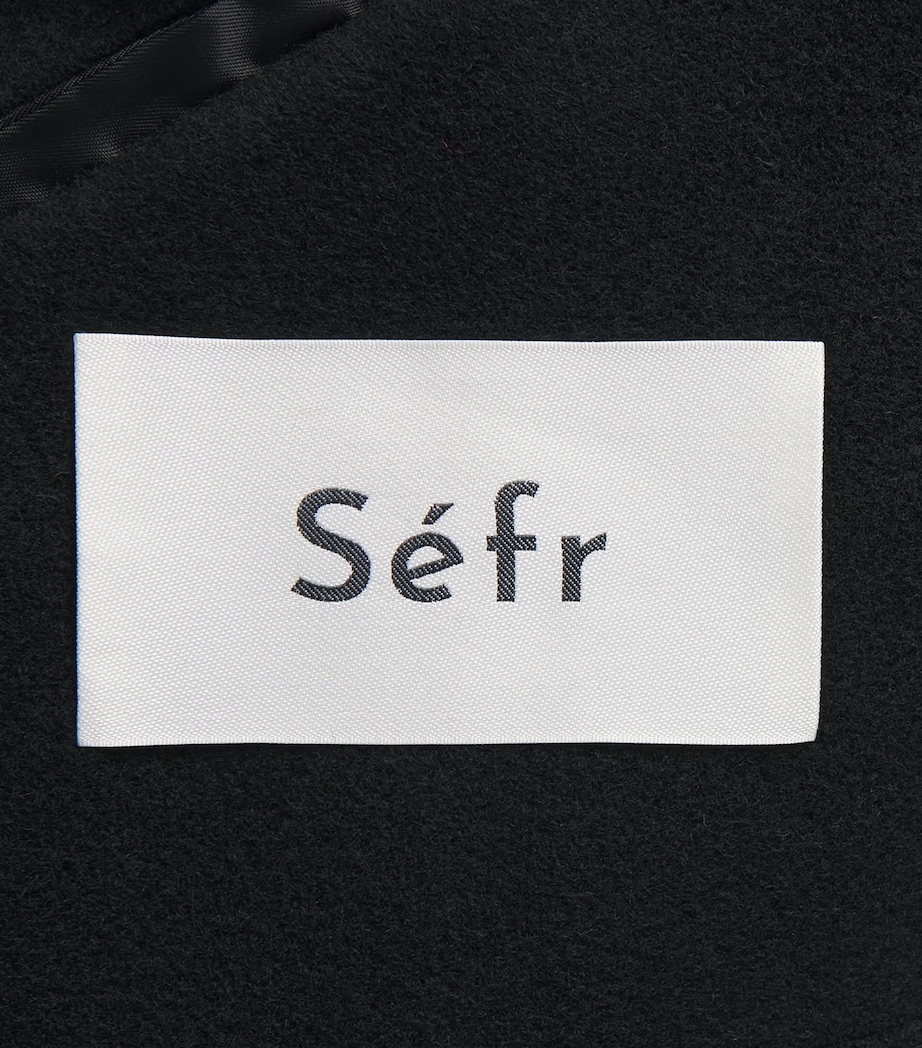 Séfr Mens Wool Relaxed Jacket Black Image 6