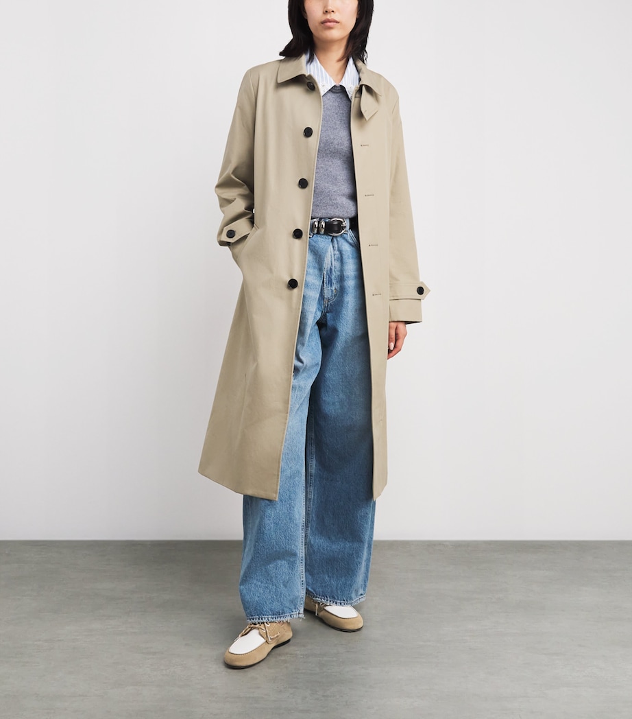 Suede Two-Tone Boat Shoes BEIGE Image 6