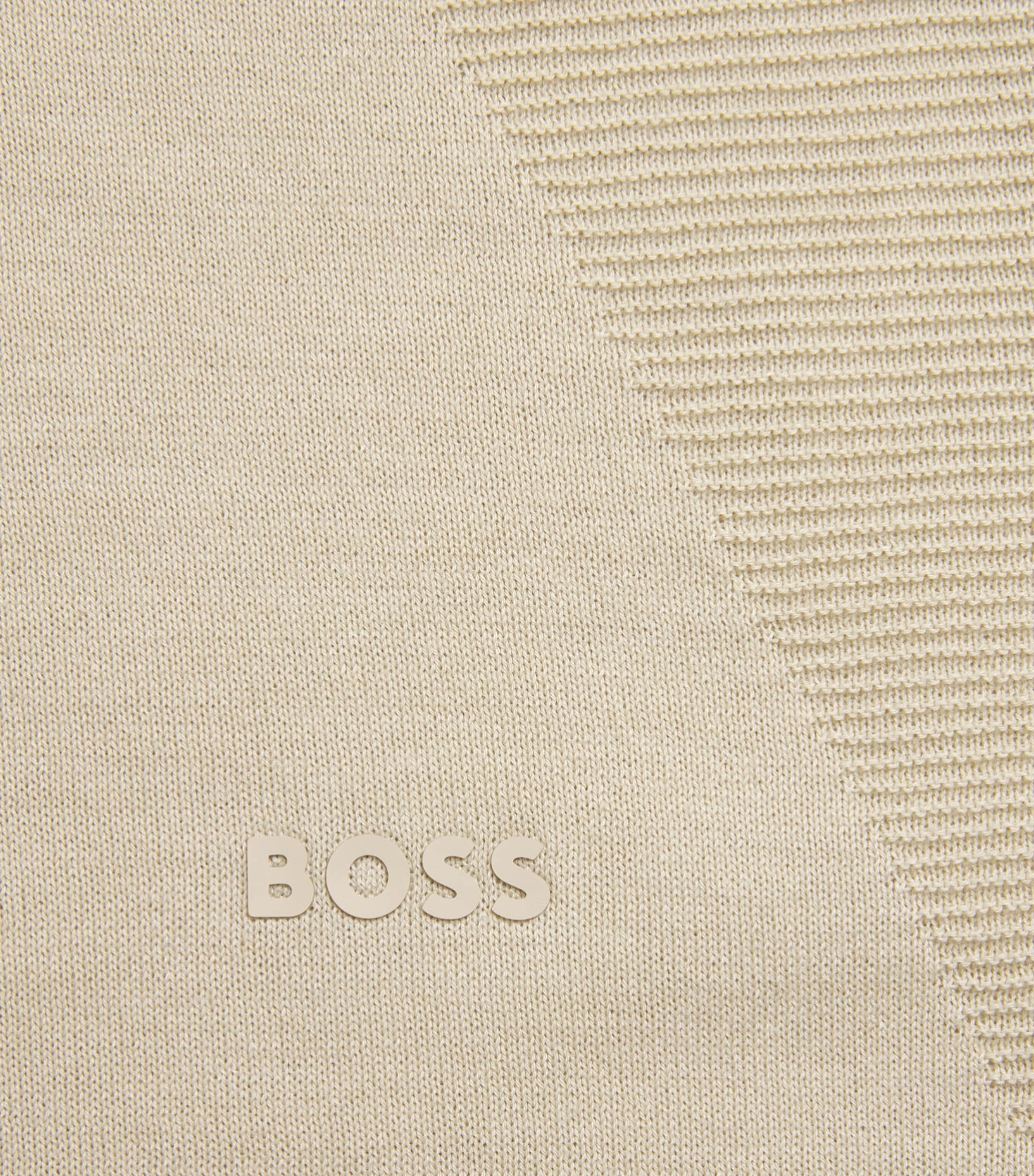 BOSS Mens Momentum Lite Sweatshirt Light Beige Image 6