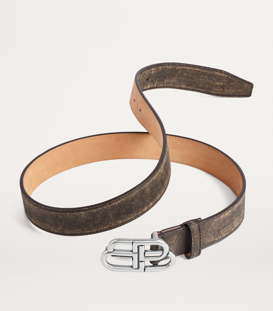 Balenciaga Leather Logo Belt Image 2