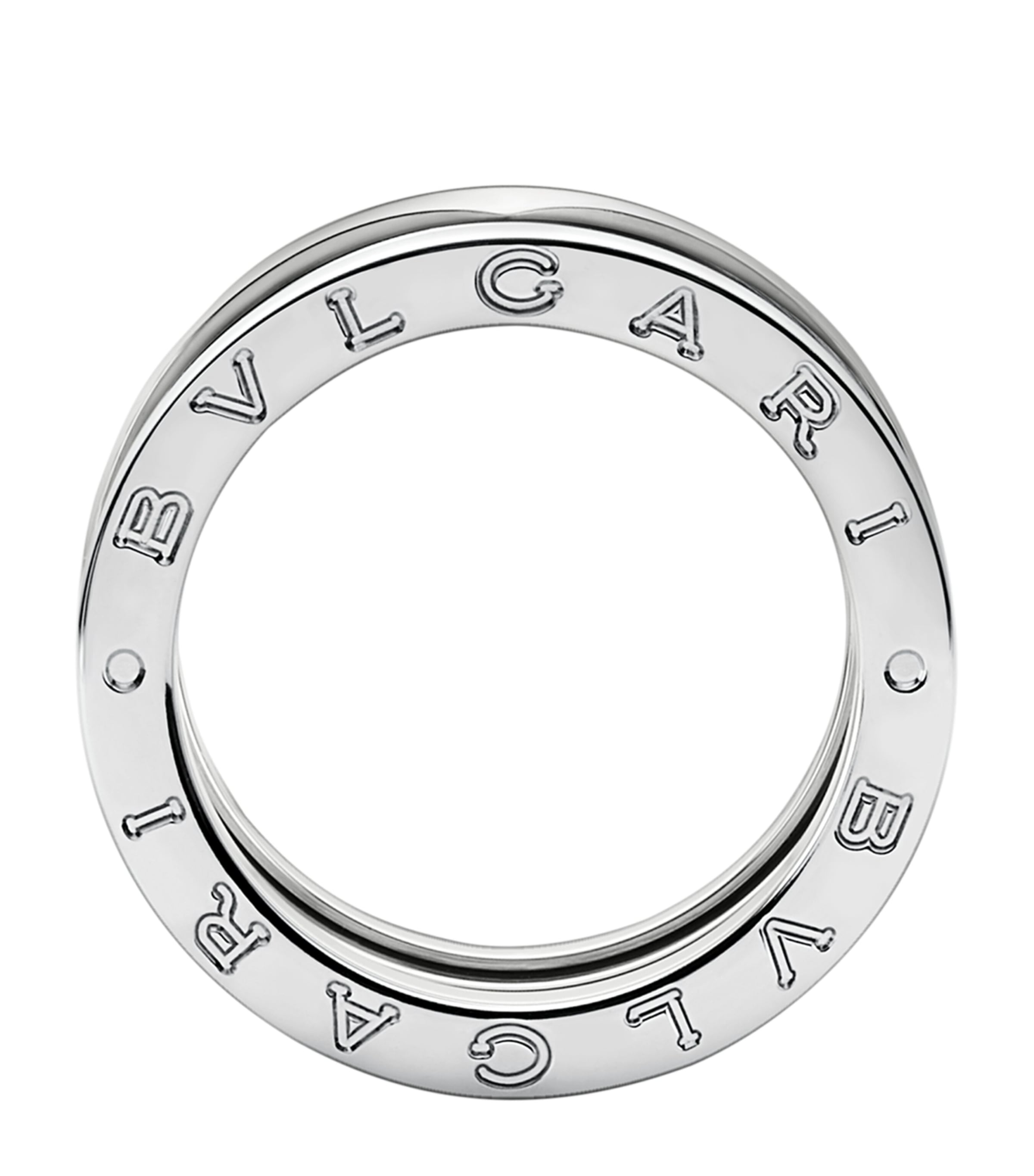 Bvlgari White Gold B. Zero1 Three-band Ring In White/gold Tone