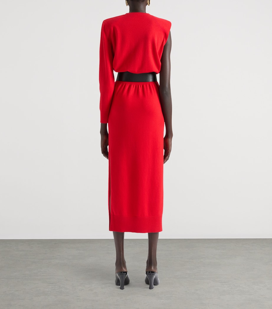 One-Sleeve Midi Dress VERMILLON Image 4