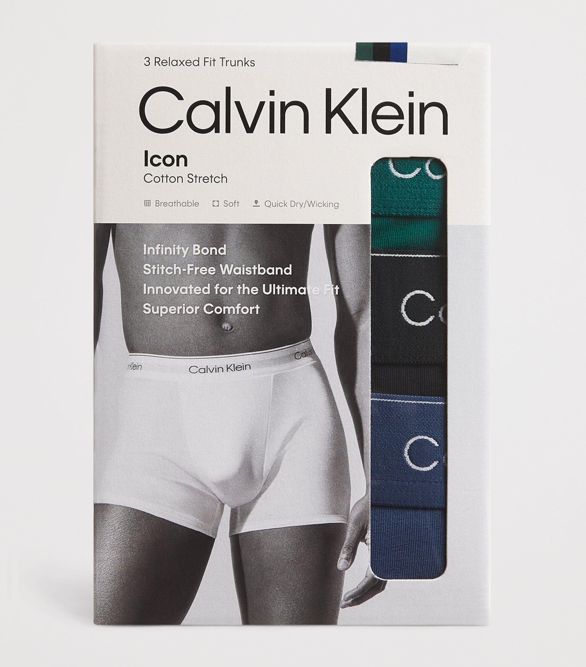 Stretch-Cotton Icon Boxer Briefs (Pack of 3) TURF W/ DTM WB/BLACK Image 4