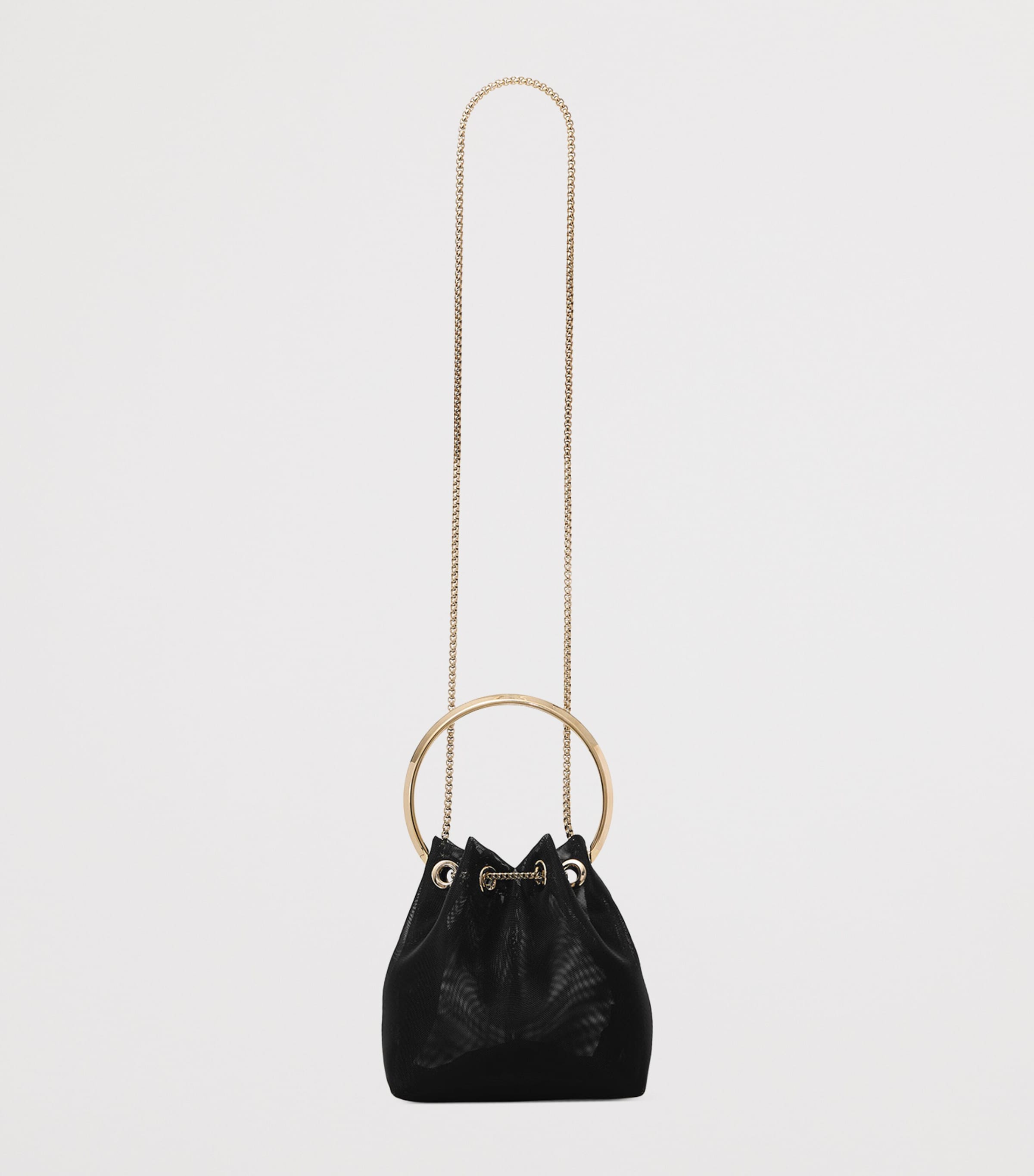 Mesh Bon Bon Top-Handle Bag BLACK/LIGHT GOLD Image 4