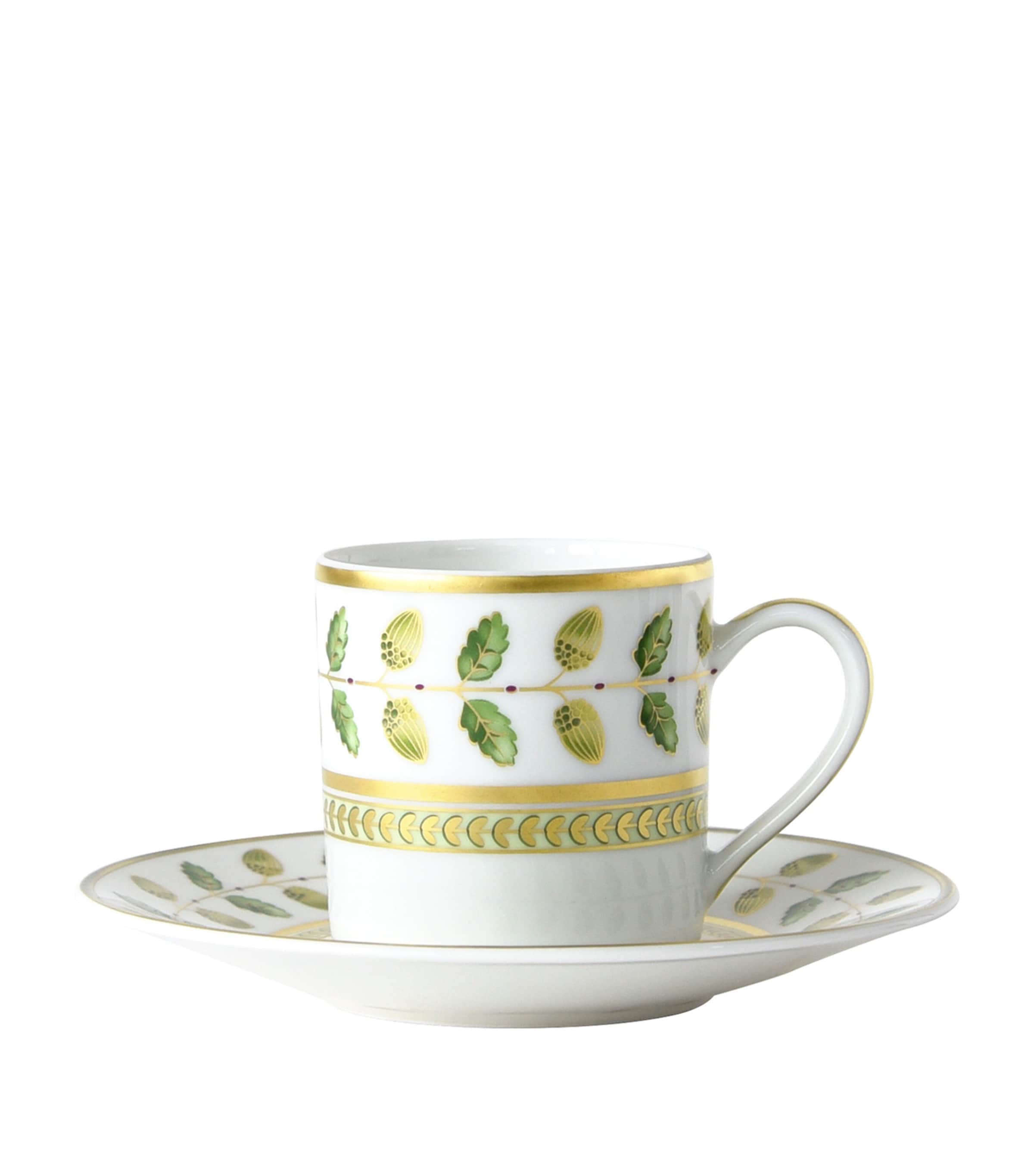 Bernardaud Constance Coffee Cup And Saucer In Green