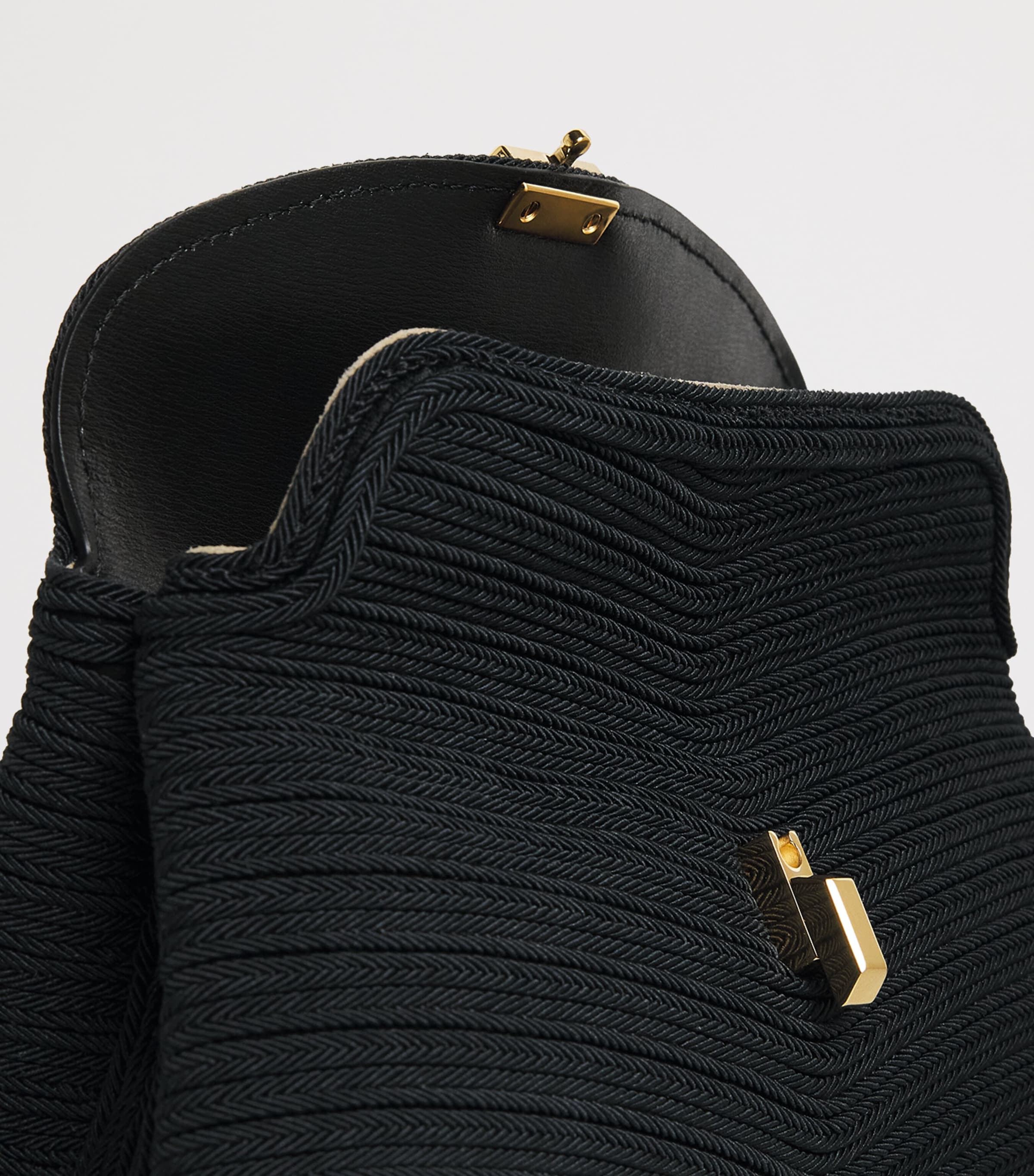 Toteme Mini Woven Clutch Bag Black Image 6