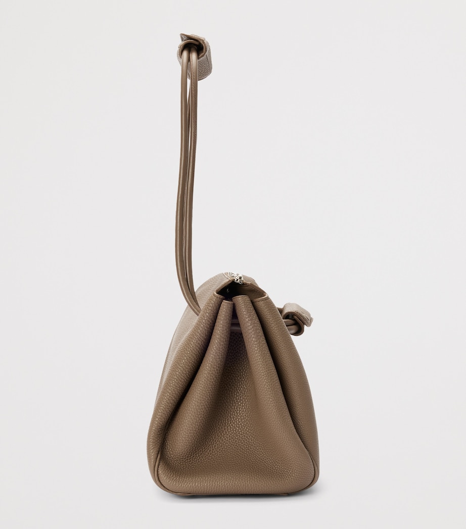Medium Grained Leather Madrid Shoulder Bag TAUPE Image 4