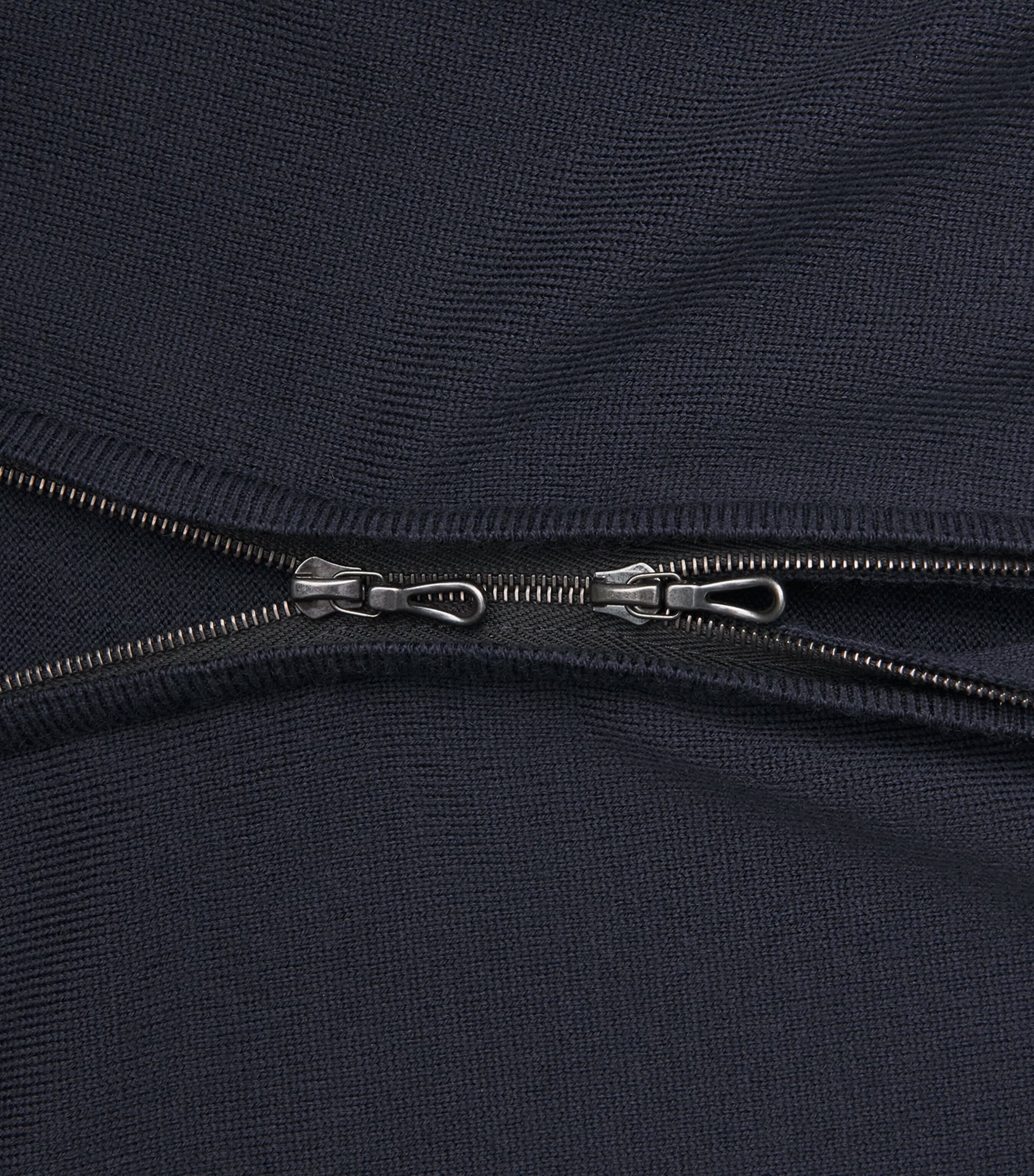 Extra Fine Merino Wool Zip-Up Sweater MIDNIGHT Image 5