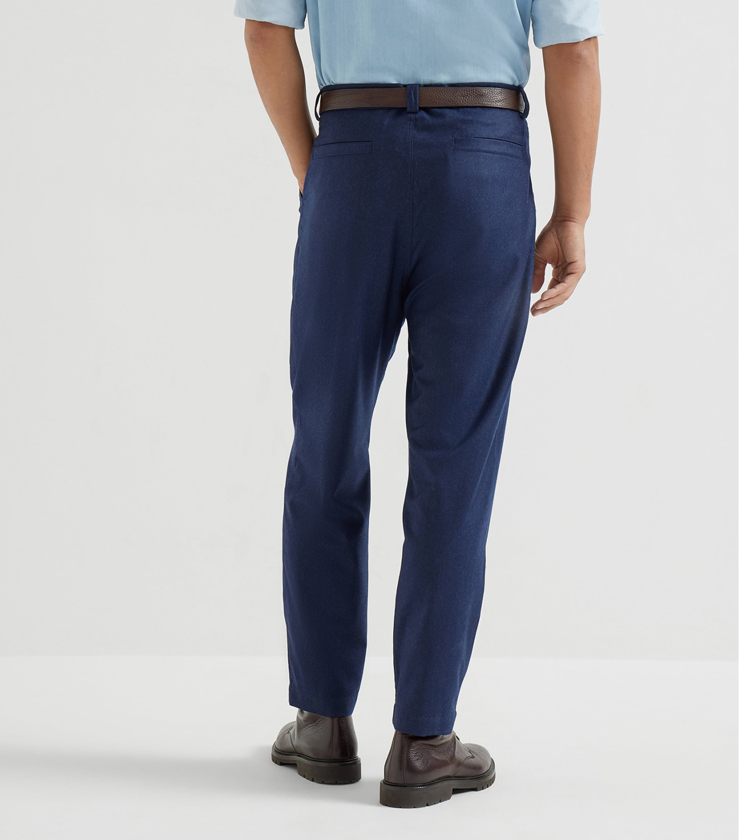 Wool Straight Suit Trousers C396 Image 4