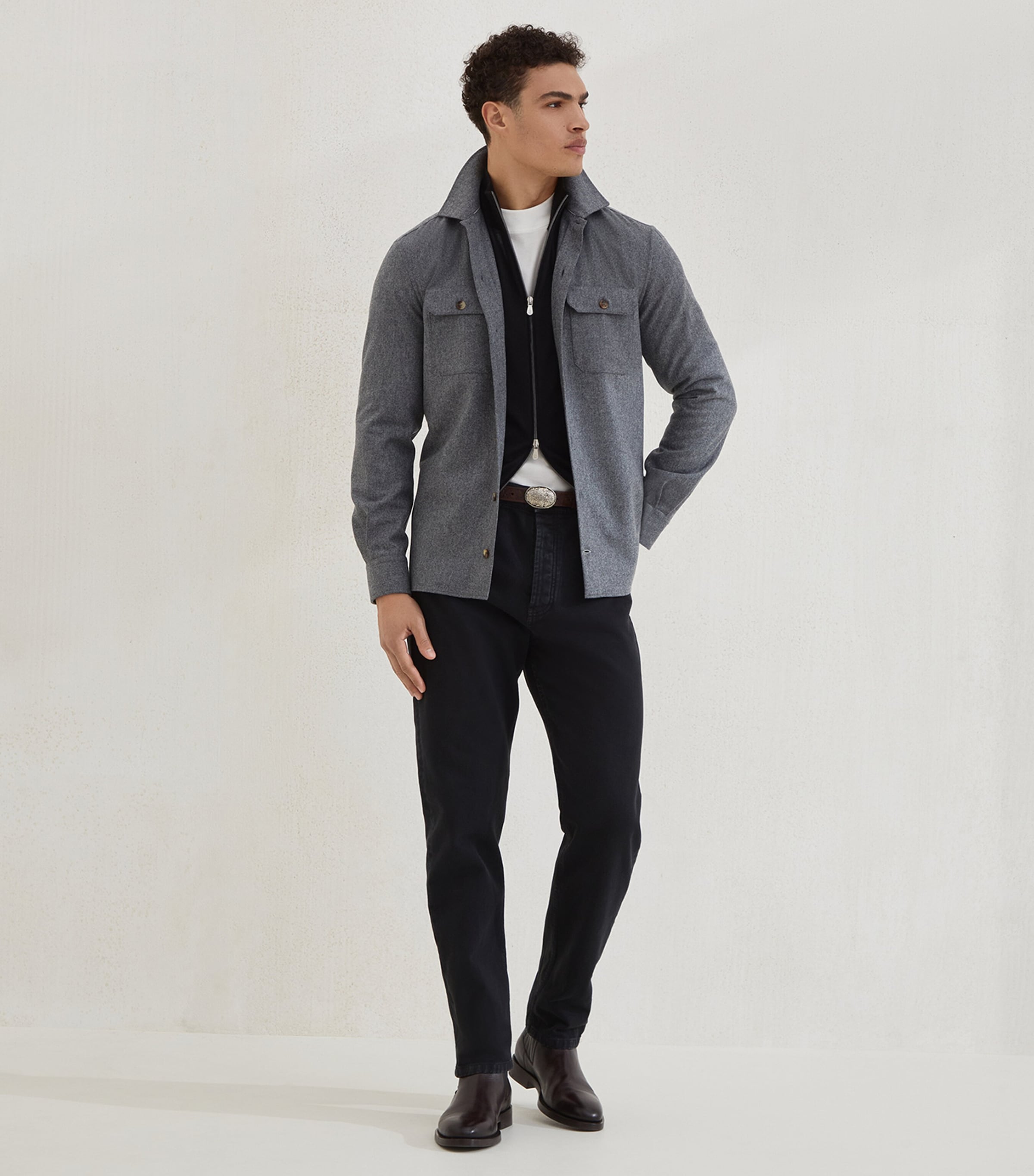 Virgin Wool Overshirt C003 Image 3