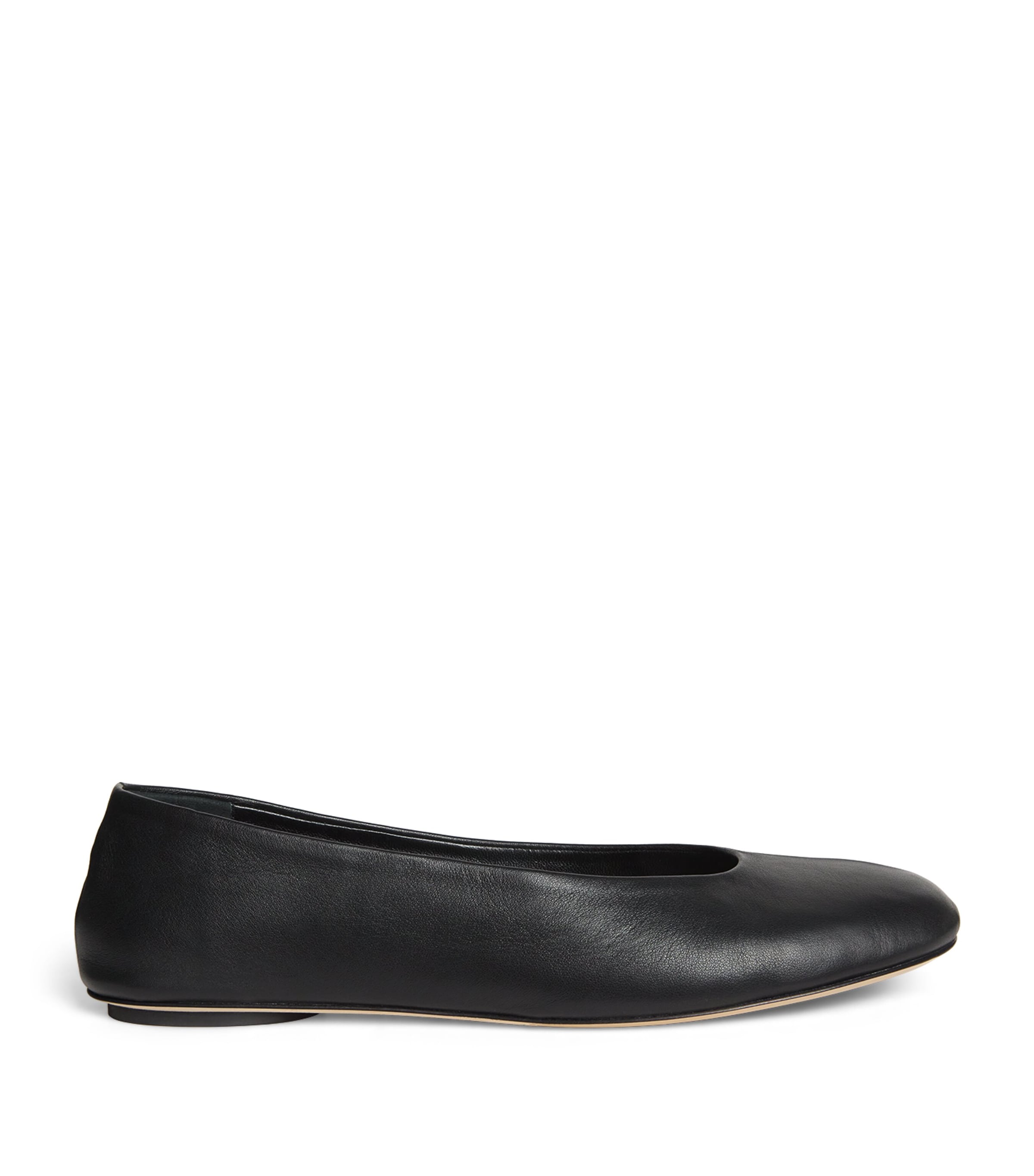 Leather Todi Ballet Flats BLACK Image 1