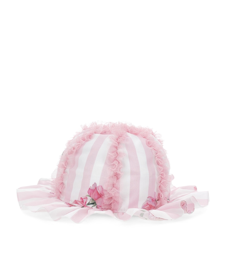 Cotton Poplin Rose Print Hat BIANCO+ROSAFAIRYTALE Image 1