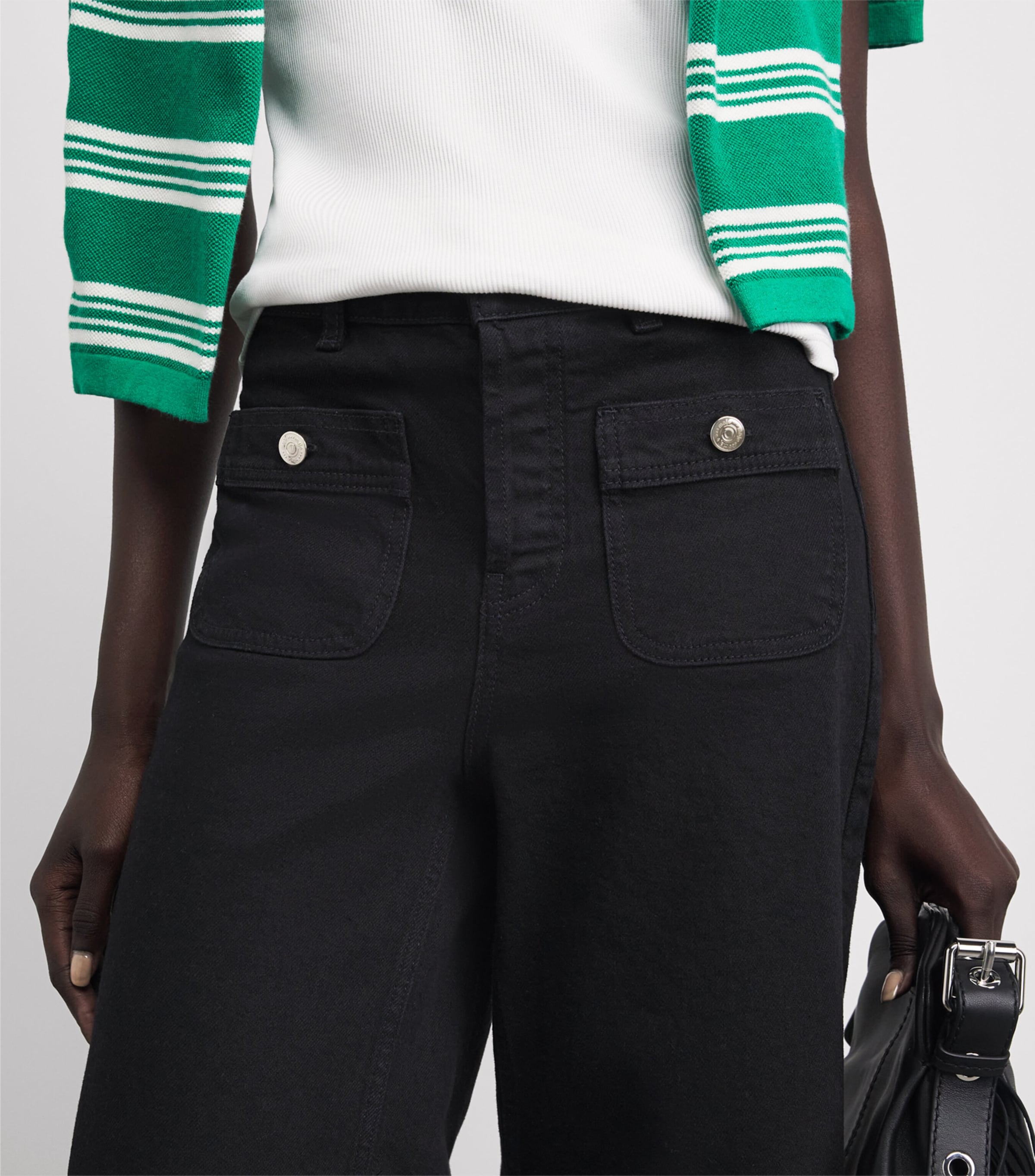 Maje Womens Straight Jeans Black Image 3