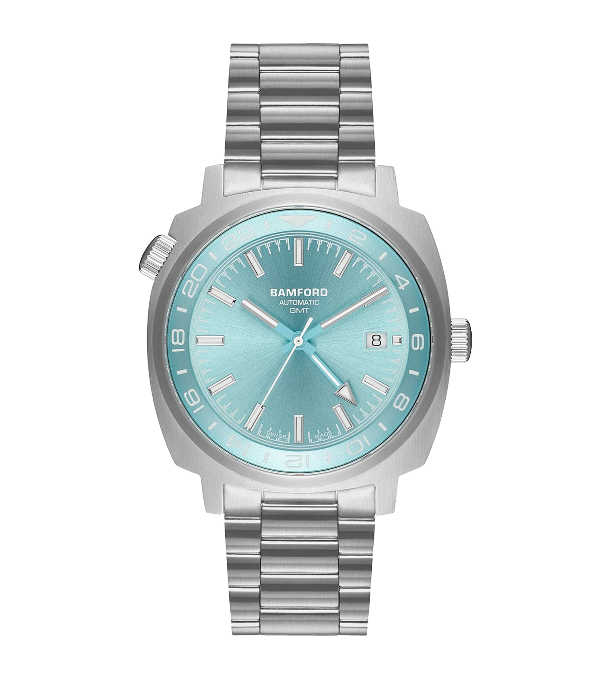 Bamford London Stainless Steel GMT Watch 40mm Blue Image 1