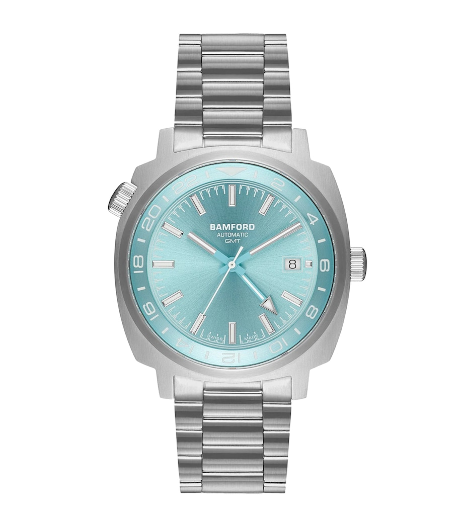 Bamford London Stainless Steel GMT Watch 40mm Blue Image 1