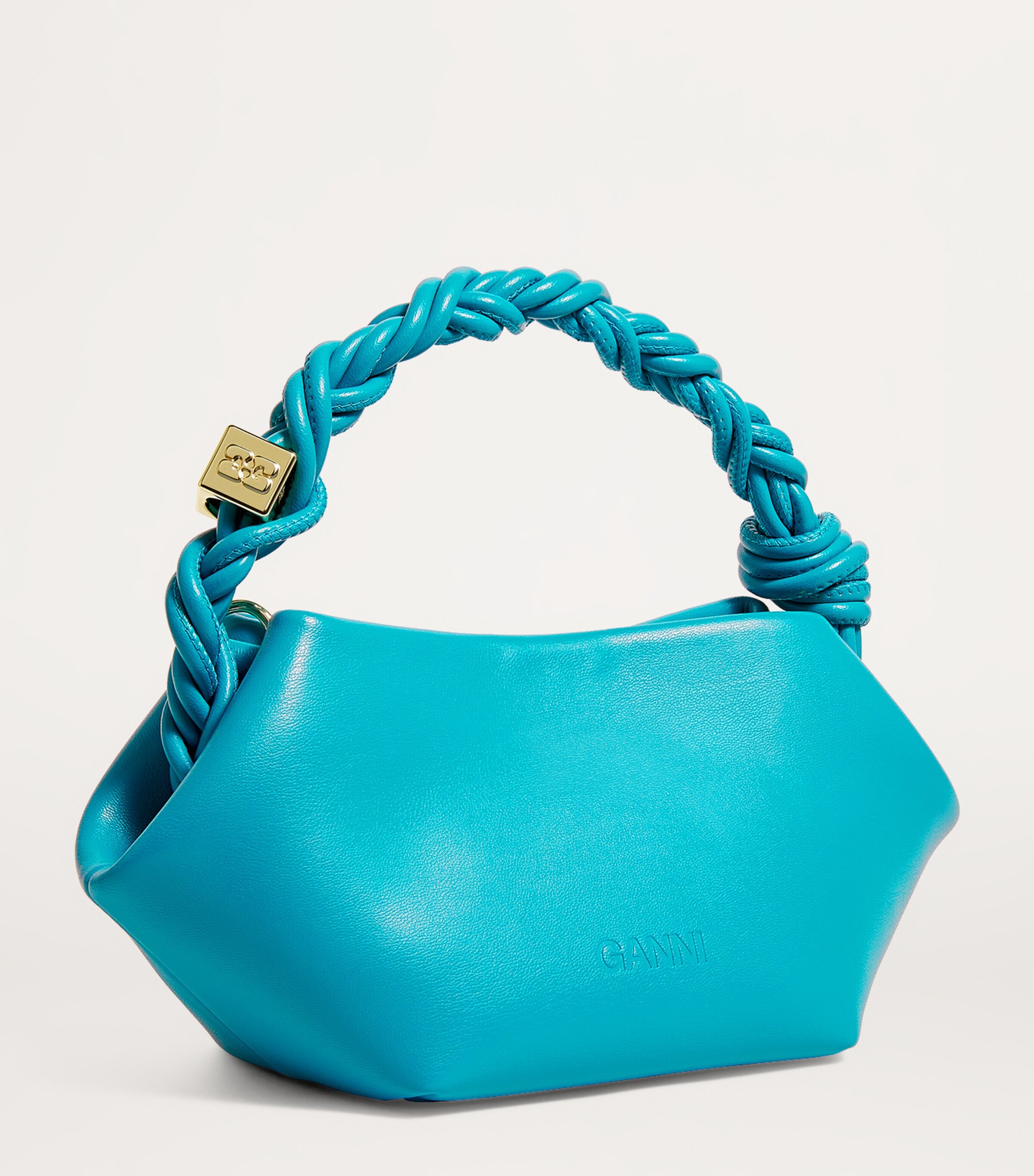 GANNI Blue Mini Bou Top-Handle Bag | Harrods US