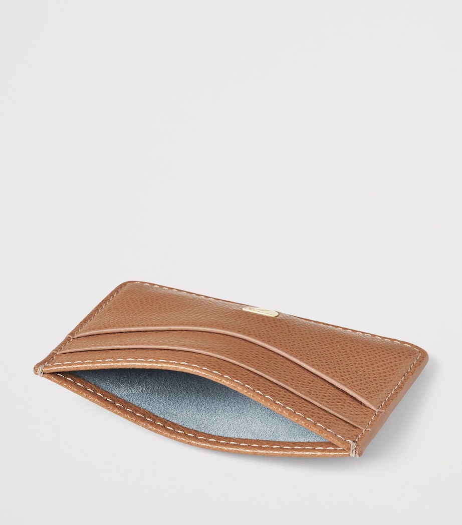 Aspinal Of London Leather Logo Card Holder Caramel Image 3