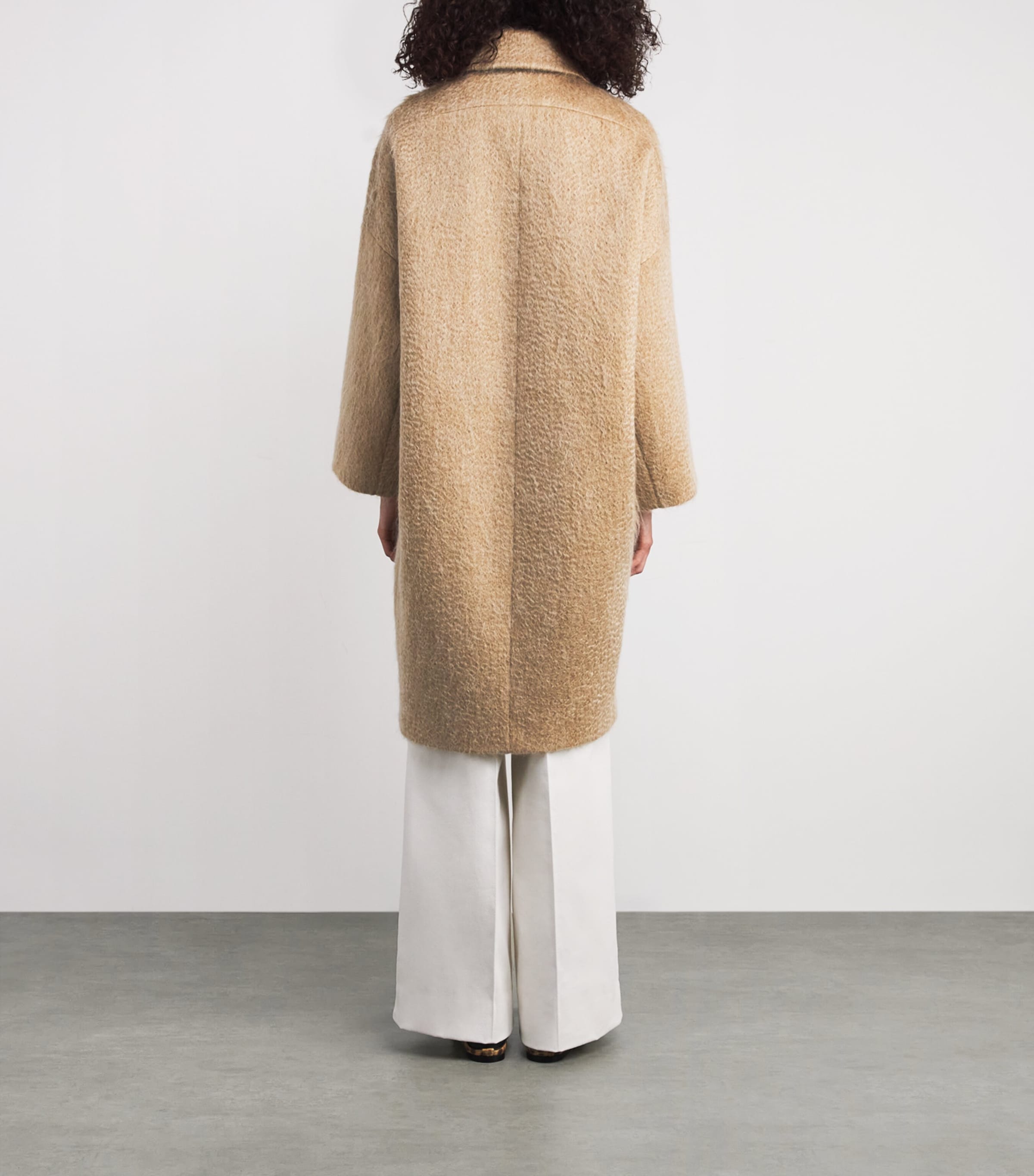 Wool-Blend Water Weave Alder Coat POWDER Image 3