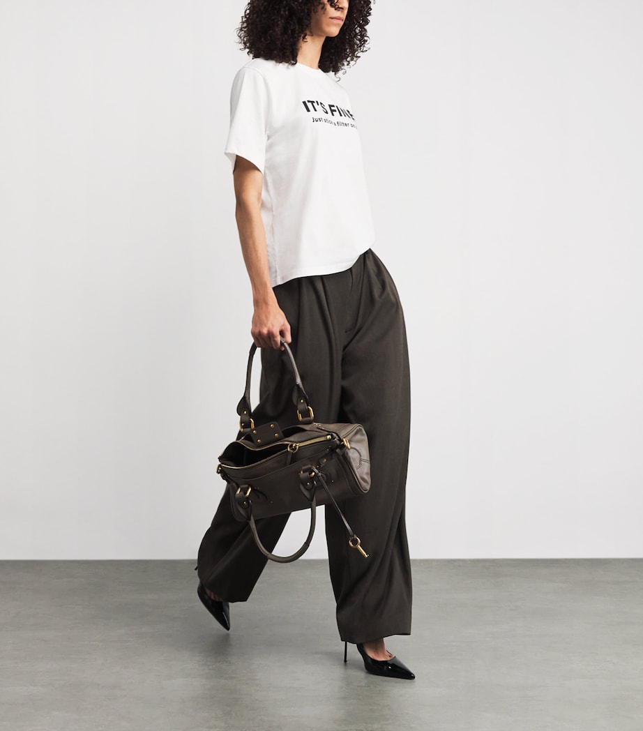 Organic Cotton Slogan T-Shirt 6 WHITE Image 2