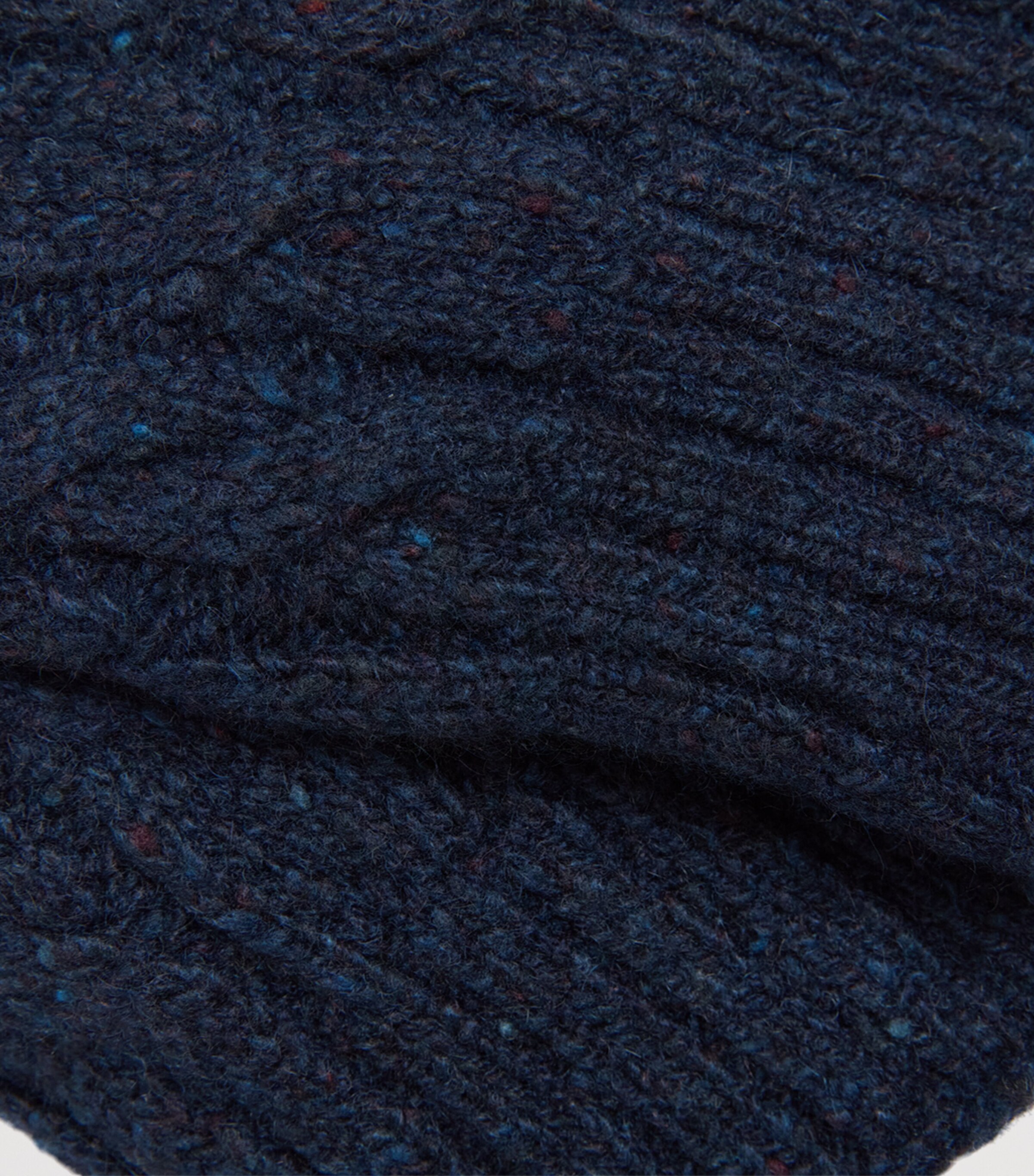 Johnstons Of Elgin Mens Donegal Cashmere Cable-Knit Socks Navy Donegal Image 3