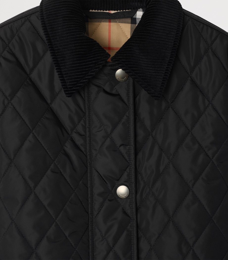 Quilted Barn Jacket BLACK/SAND IP CHECK Image 5