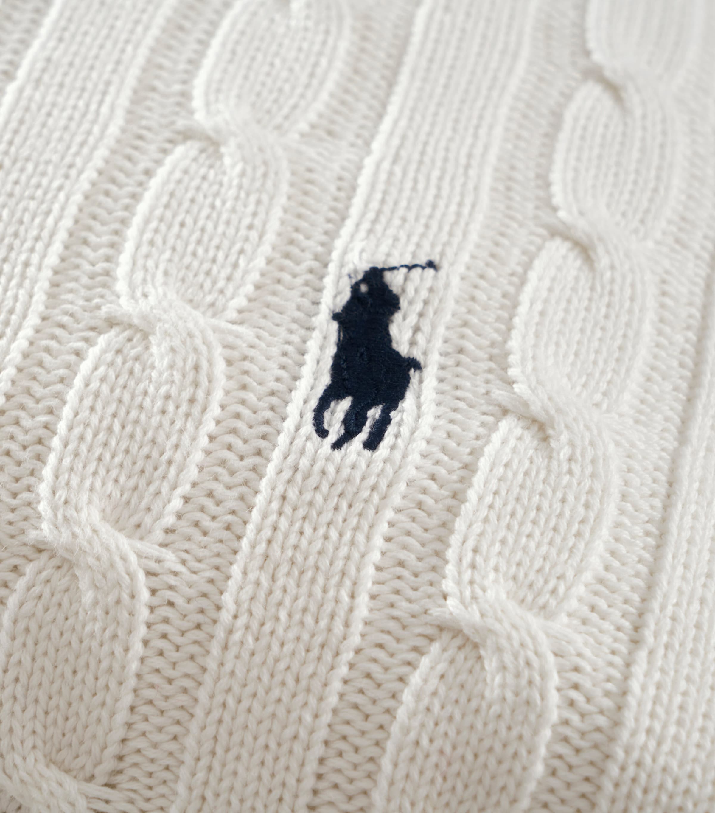 Ralph Lauren Home Cable Cushion Cover (45cm x 45cm) White Image 5