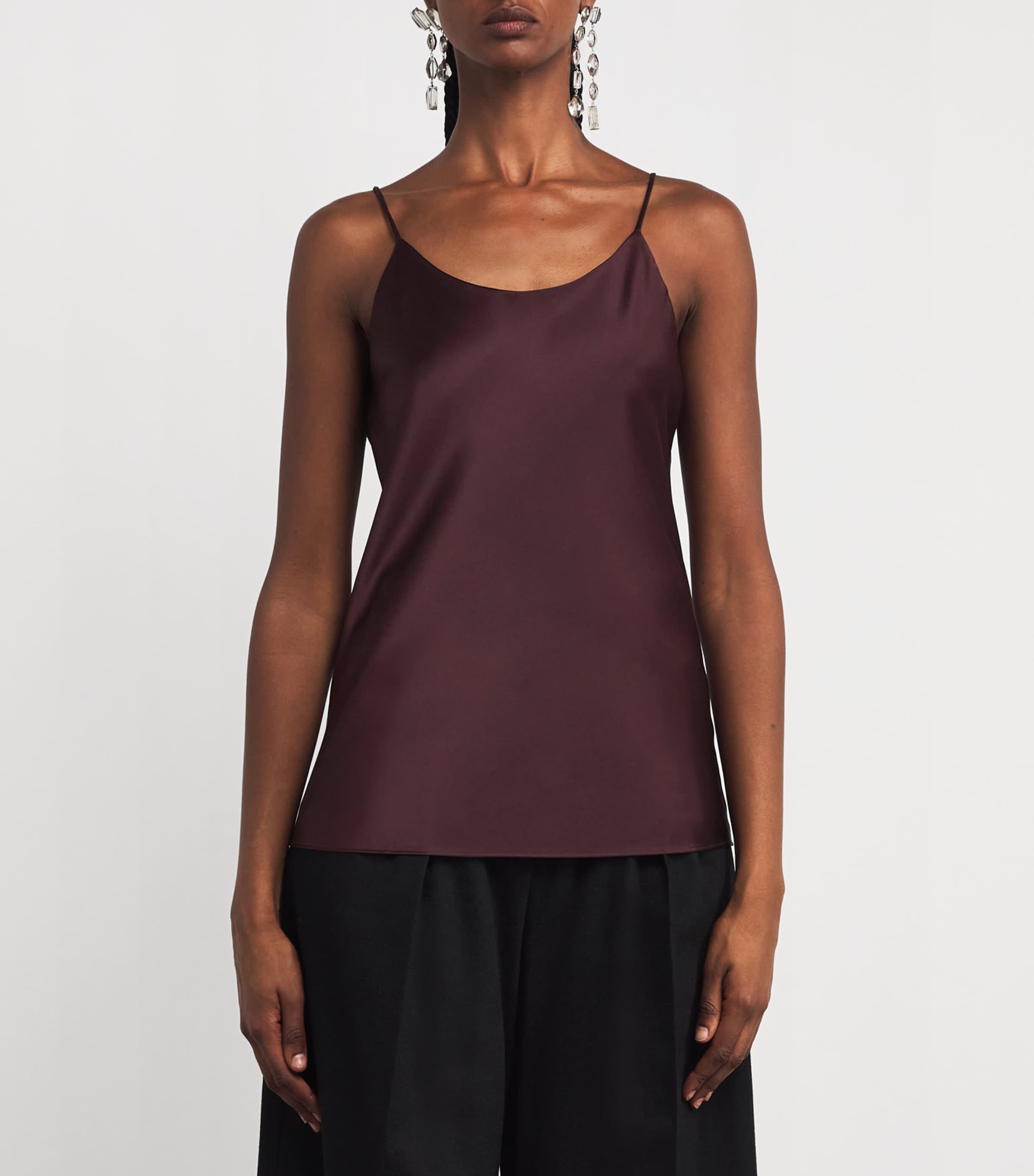 Silk Cami Top CHERRY Image 3