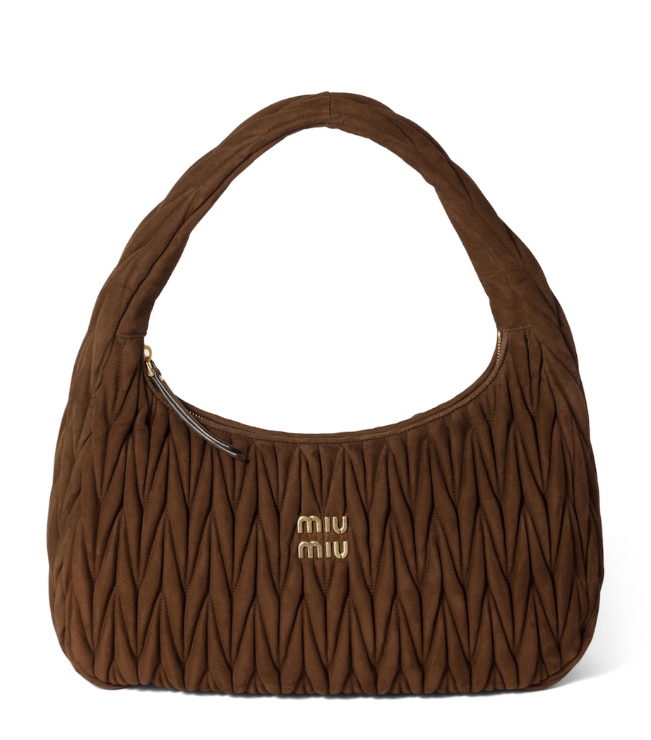 Matelassé Suede Wander Shoulder Bag F0324 Image 1