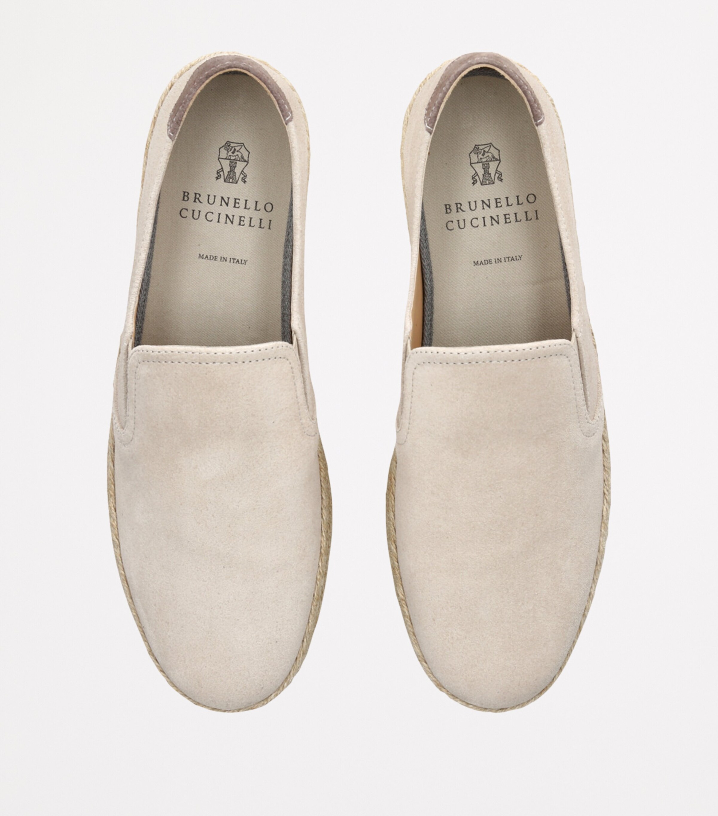 Brunello Cucinelli Suede Espadrille Loafers Beige Image 4