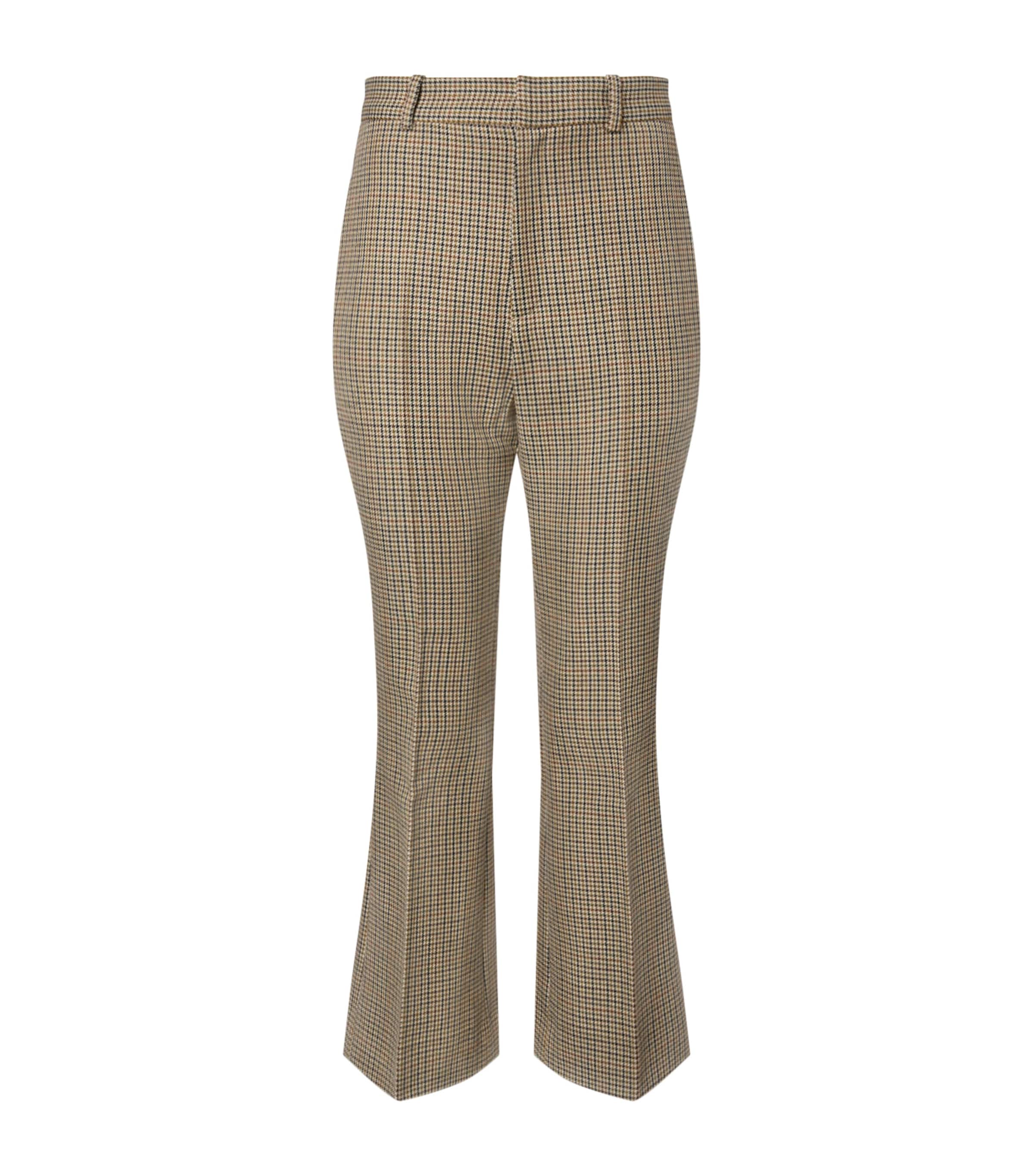Bite Studios Wool Houndstooth Credo Trousers In Green