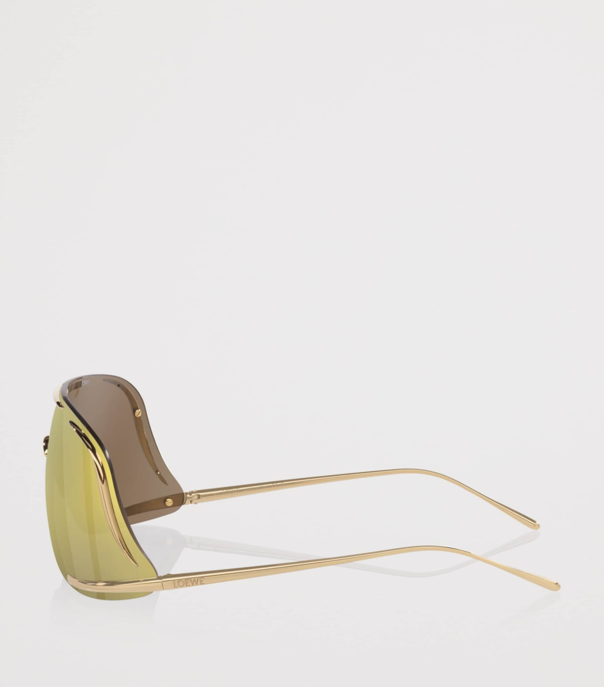 LOEWE Signature Square One-Piece Sunglasses Gold Image 3