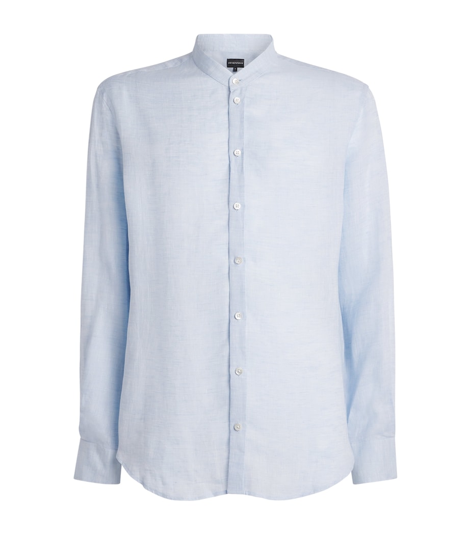 Linen Guru-Collar Shirt 700 Image 1