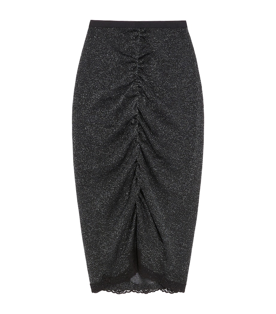 Valentino Womens Lurex Knit Midi Skirt Nud Image 2