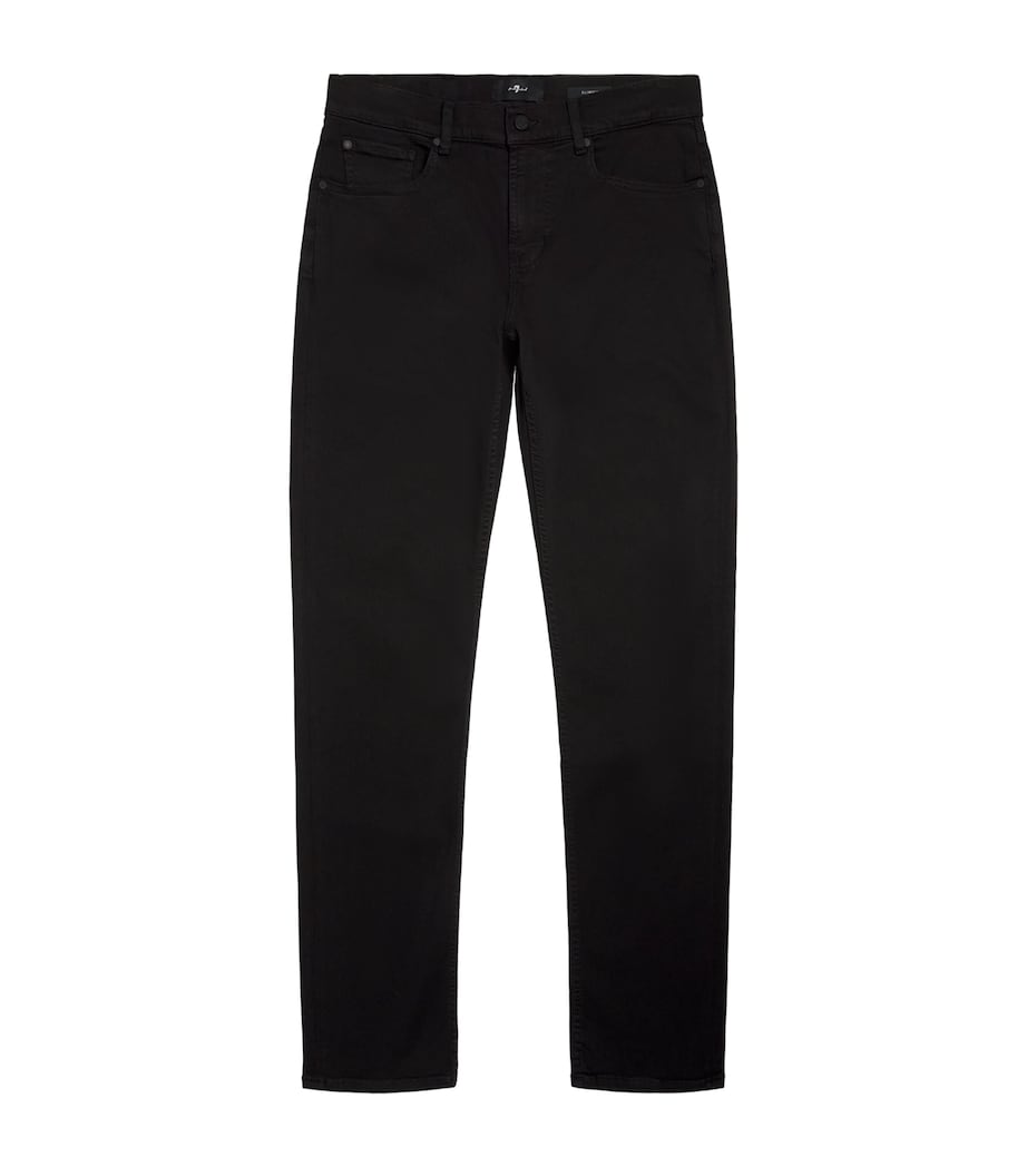 7 For All Mankind Mens Slimmy Luxe Performance Jeans Black Image 1