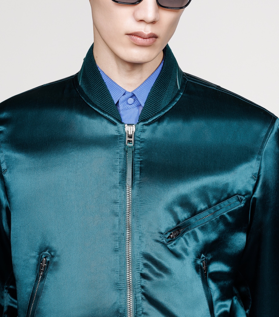 TOM FORD Mens Satin Bomber Jacket Gcm Image 5