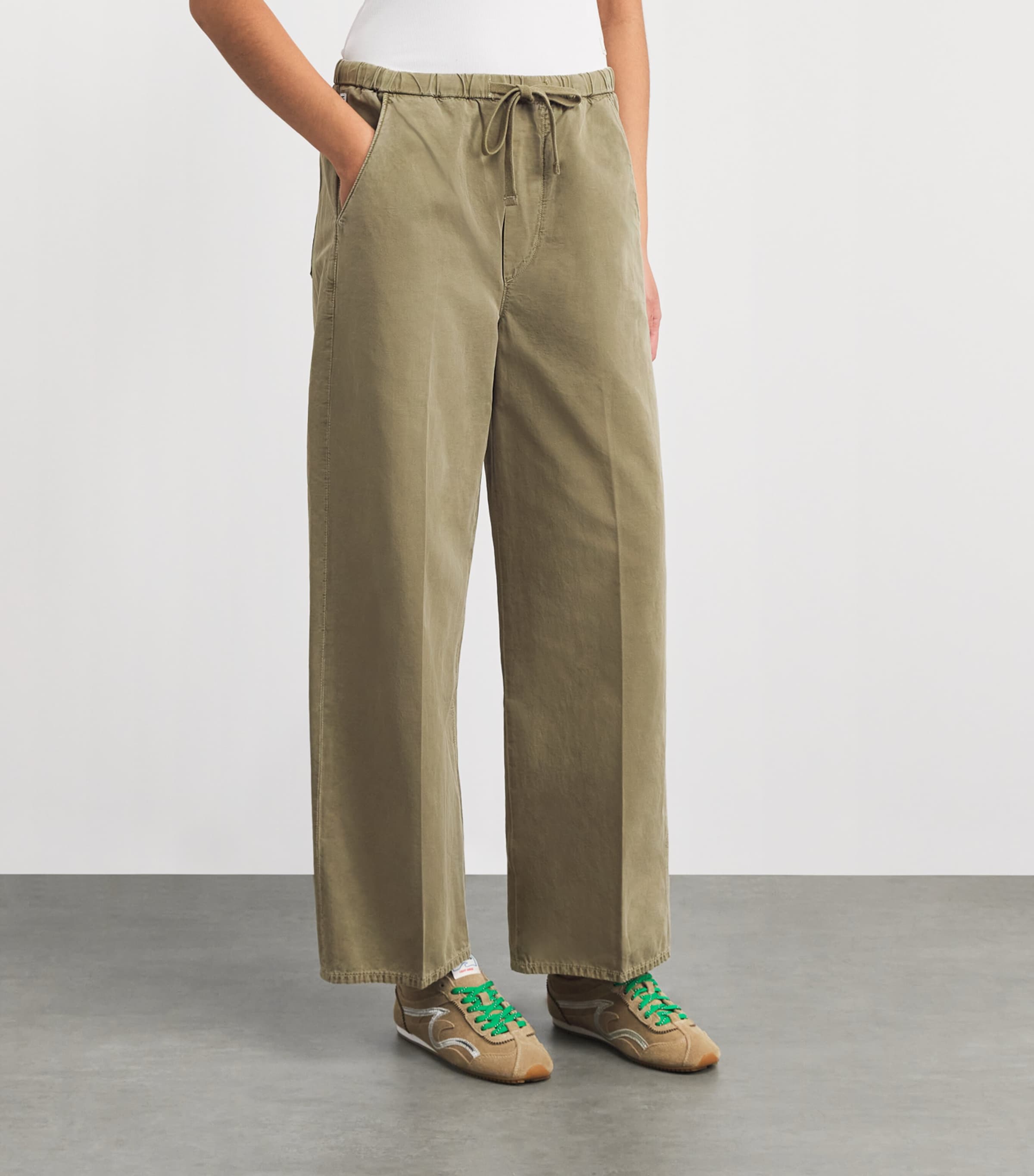 Citizens of Humanity Womens Wide-Leg Aurora Trousers Bezal Image 4