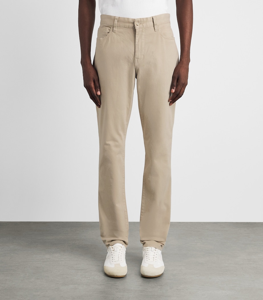 Vince Mens Stretch-Cotton Twill Dylan Trousers Cahuenga Khaki Image 4