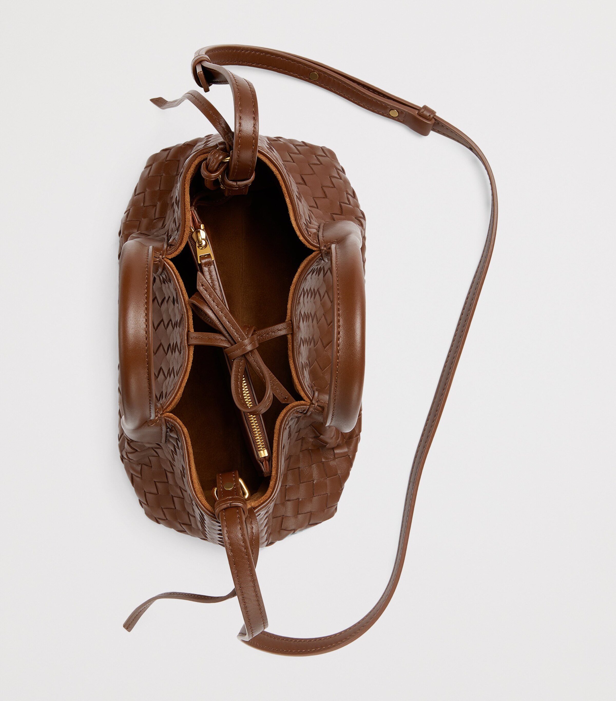 Bottega Veneta Grey Small Leather Pinacoteca Top-Handle Bag